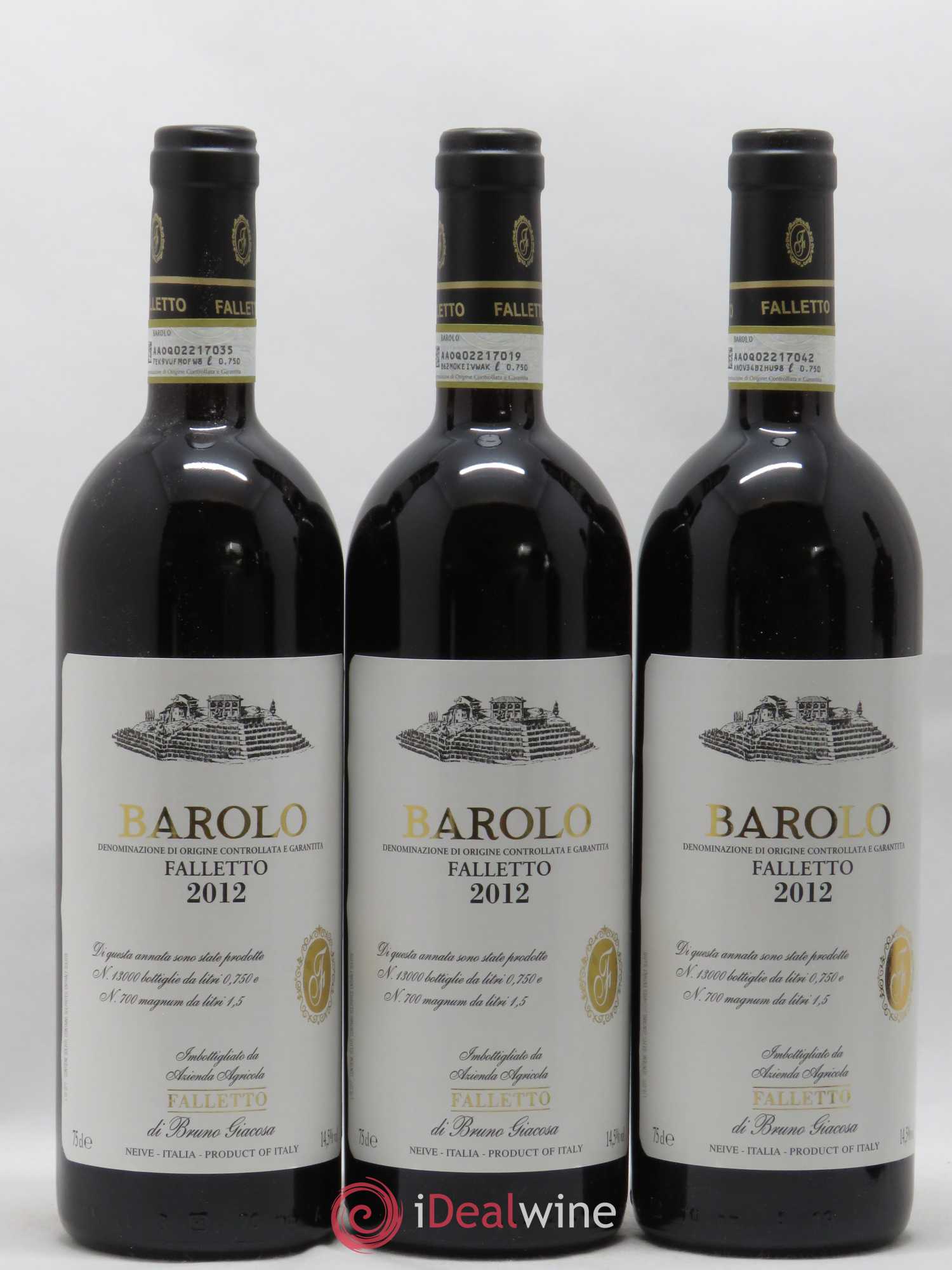 Barolo Falletto Bruno Giacosa 2012 - Lot de 6 bouteilles - 2