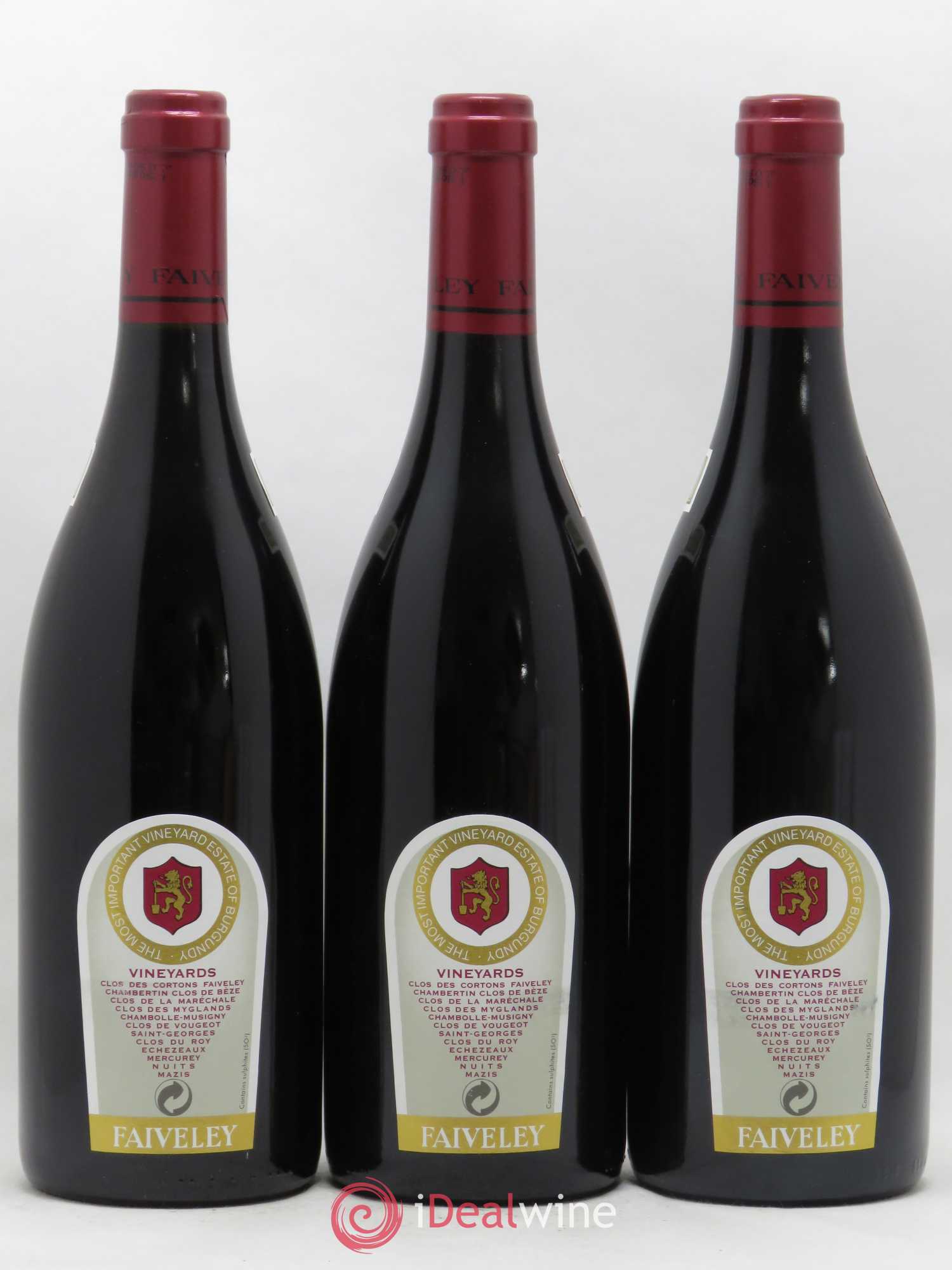 Corton Grand Cru Clos des Cortons Faiveley 2005 - Lot de 3 bouteilles - 1
