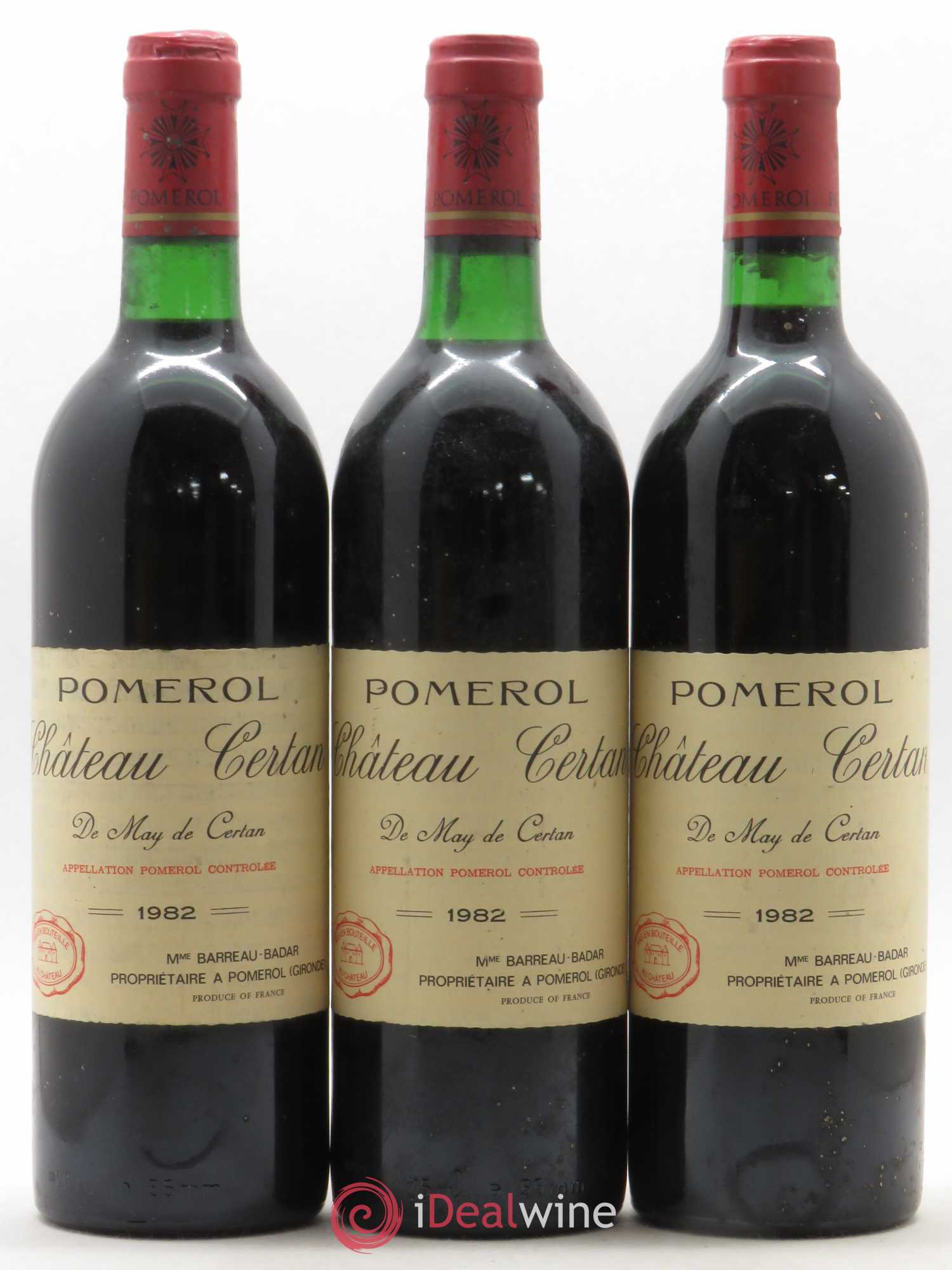 Château Certan de May 1982 - Lot de 3 bouteilles - 0