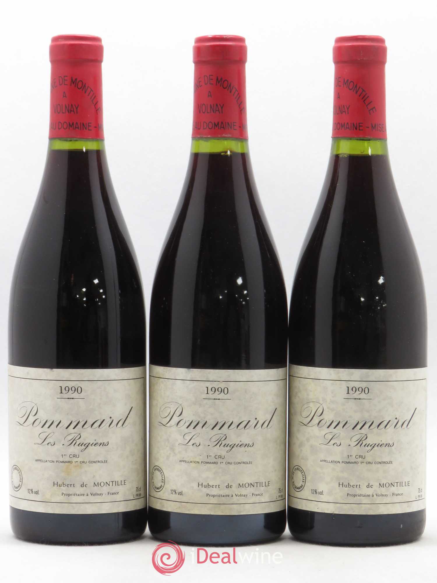 Pommard 1er Cru Les Rugiens De Montille (Domaine) 1990 - Lot de 3 bouteilles - 0
