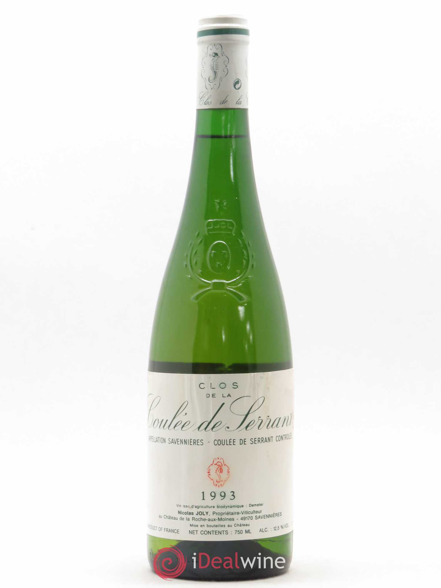 Savennières Clos de la Coulée de Serrant Vignobles de la Coulée de Serrant - Nicolas Joly (sans prix de réserve) 1993 - Lot de 1 bouteille - 0