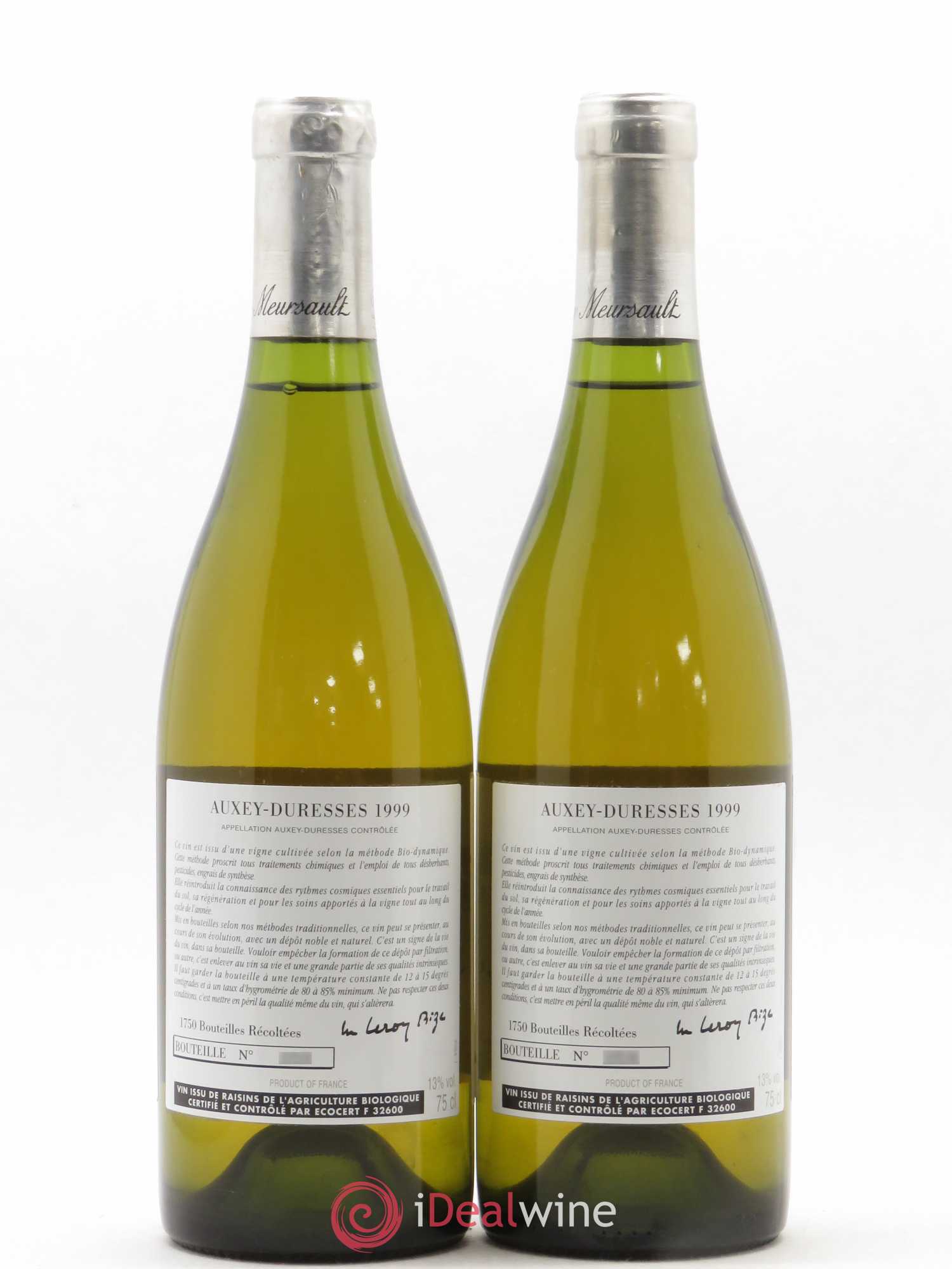 Auxey-Duresses d'Auvenay (Domaine) 1999 - Lot de 2 bouteilles - 1