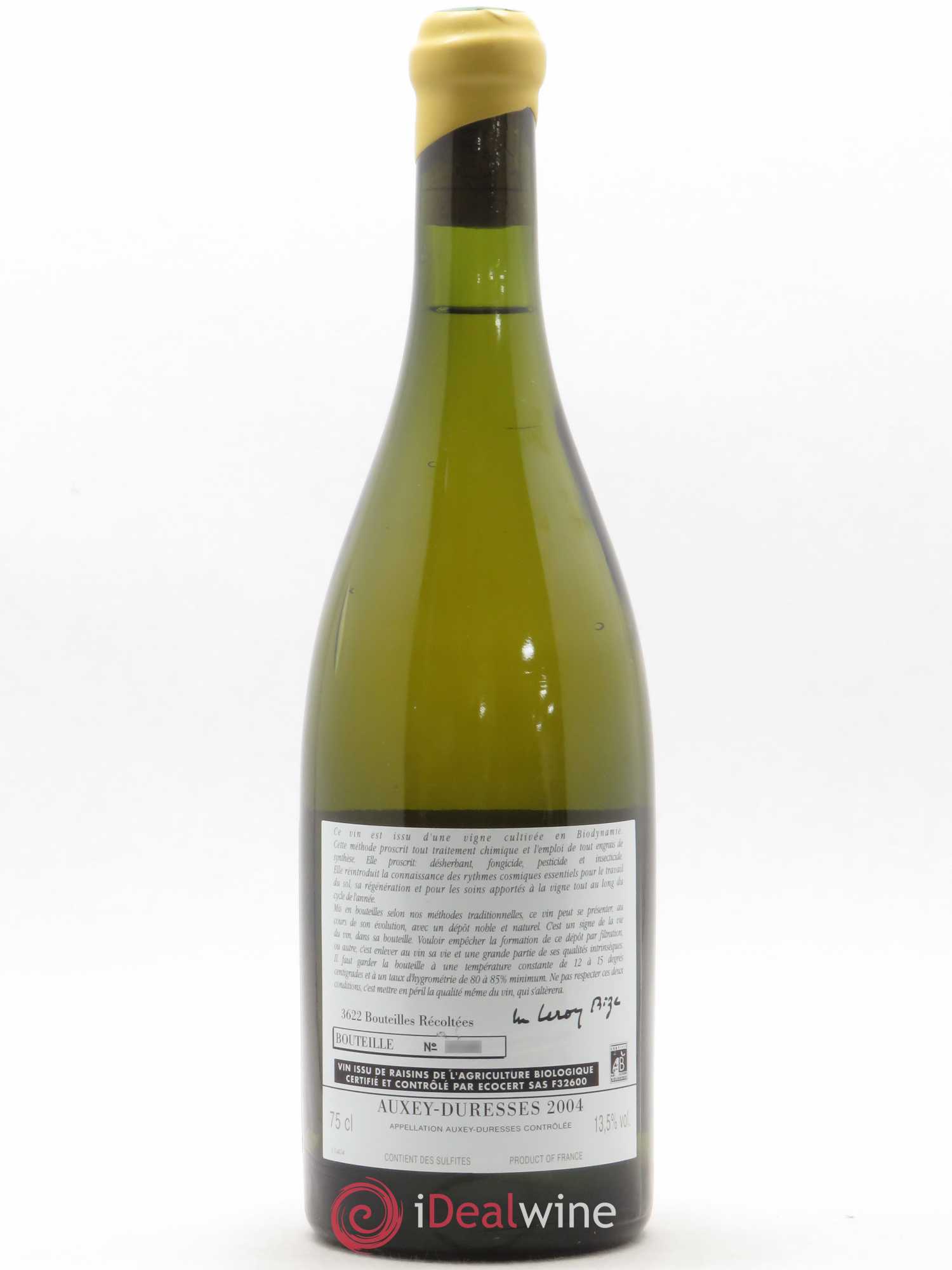Auxey-Duresses d'Auvenay (Domaine) 2004 - Lot de 1 bouteille - 1