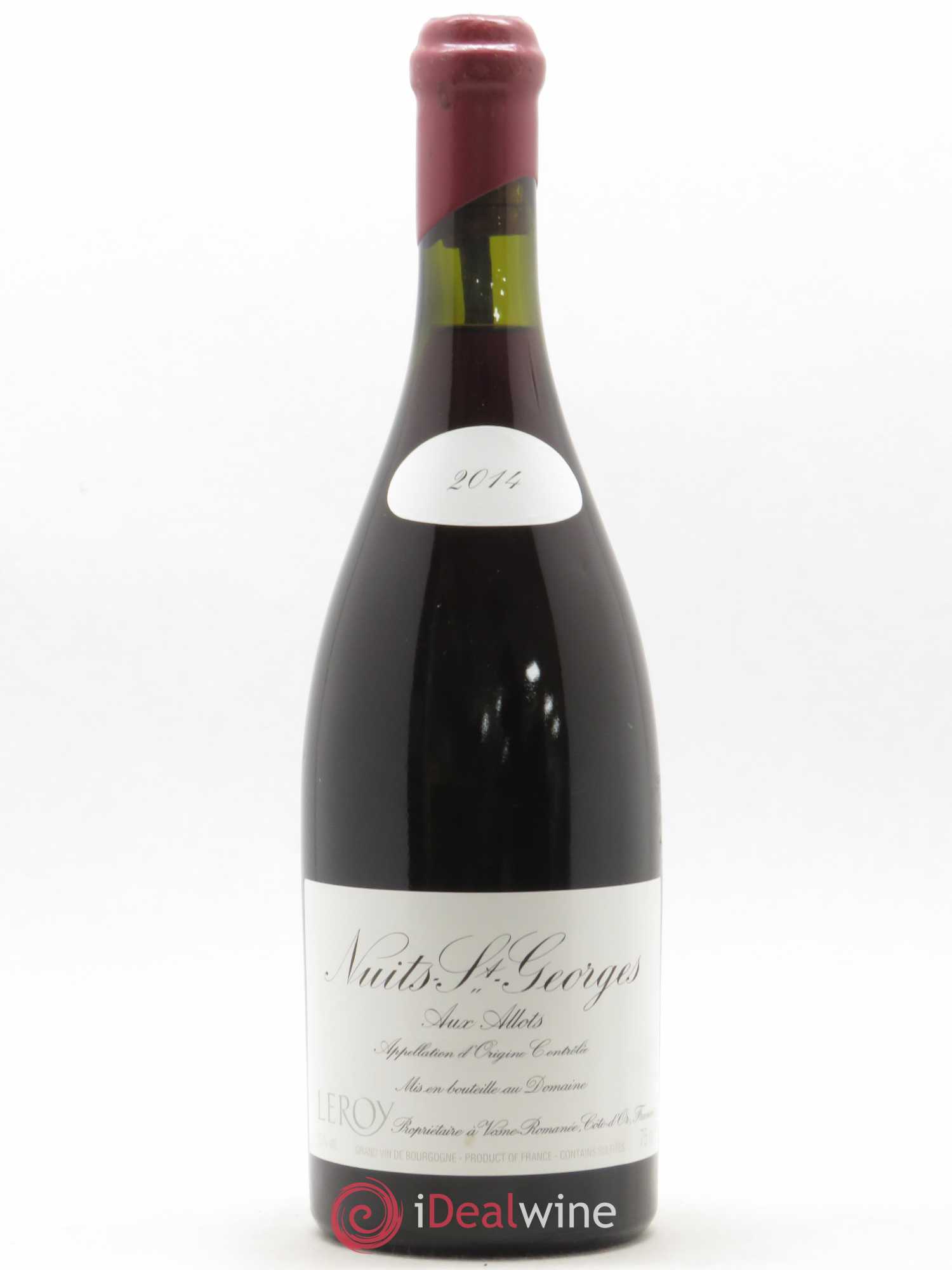 Nuits-Saint-Georges Aux Allots Leroy (Domaine) 2014 - Lot de 1 bouteille - 0