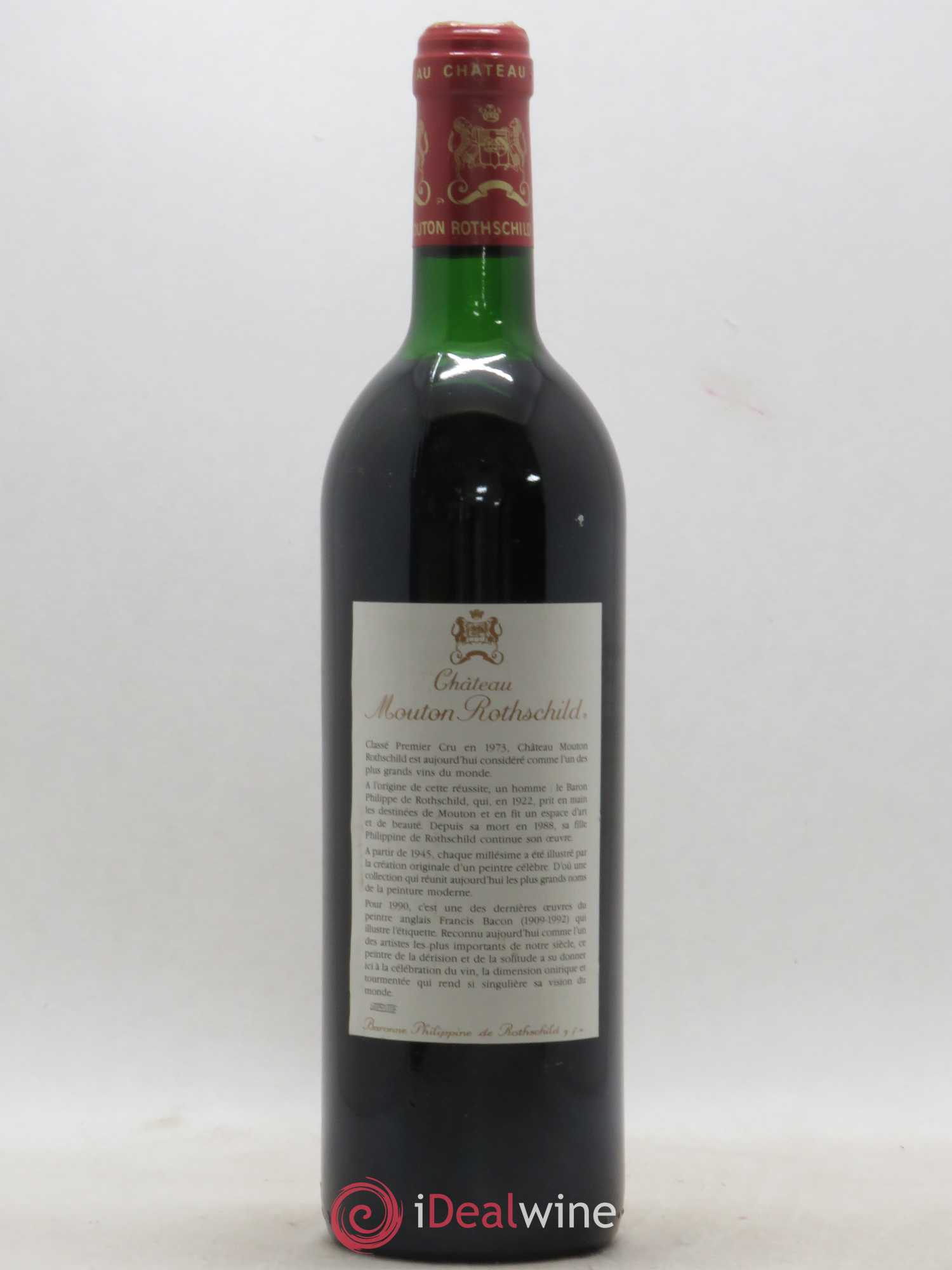 Château Mouton Rothschild 1er Grand Cru Classé 1990 - Lot de 1 bouteille - 1