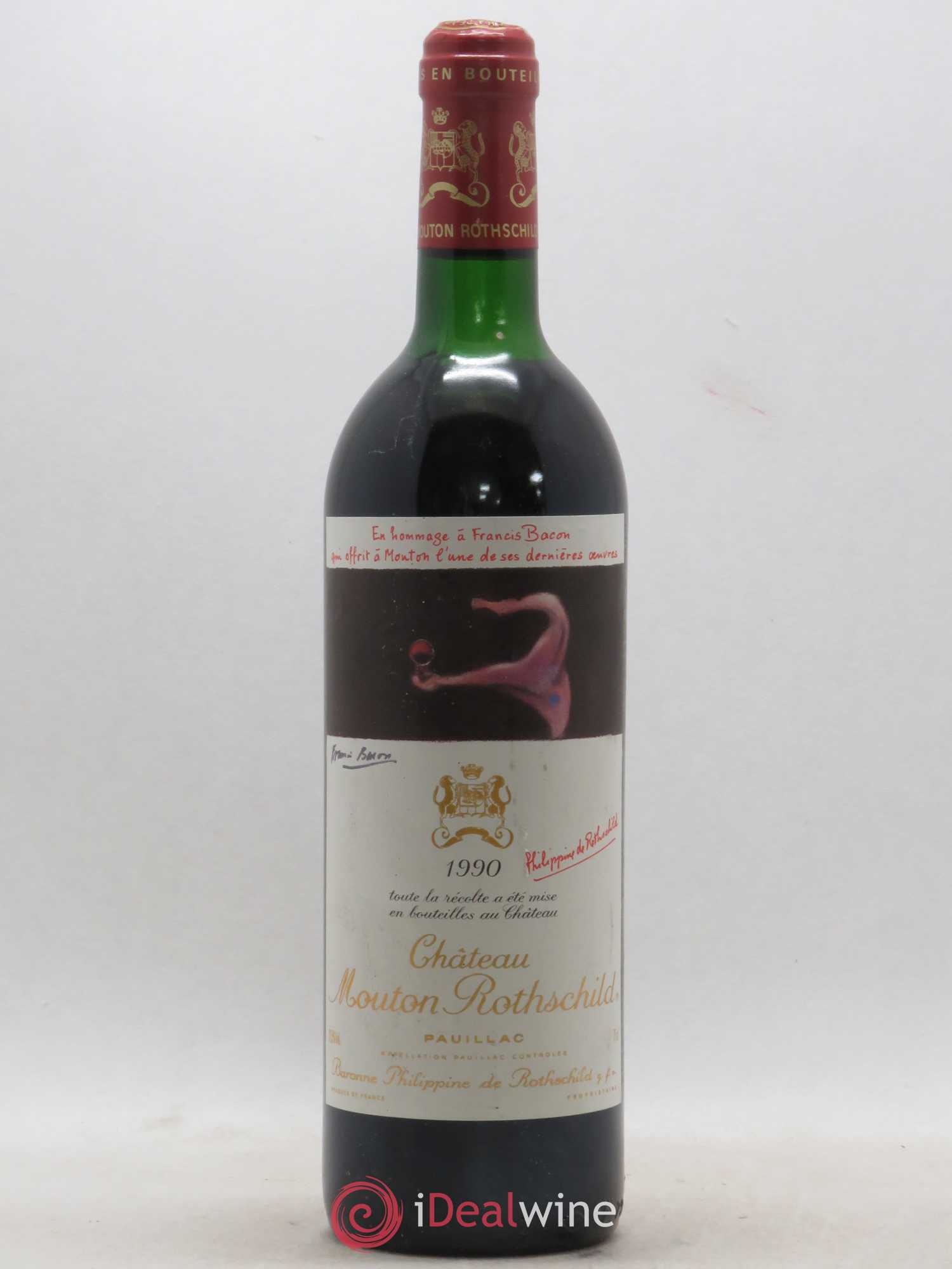 Château Mouton Rothschild 1er Grand Cru Classé 1990 - Lot de 1 bouteille - 0