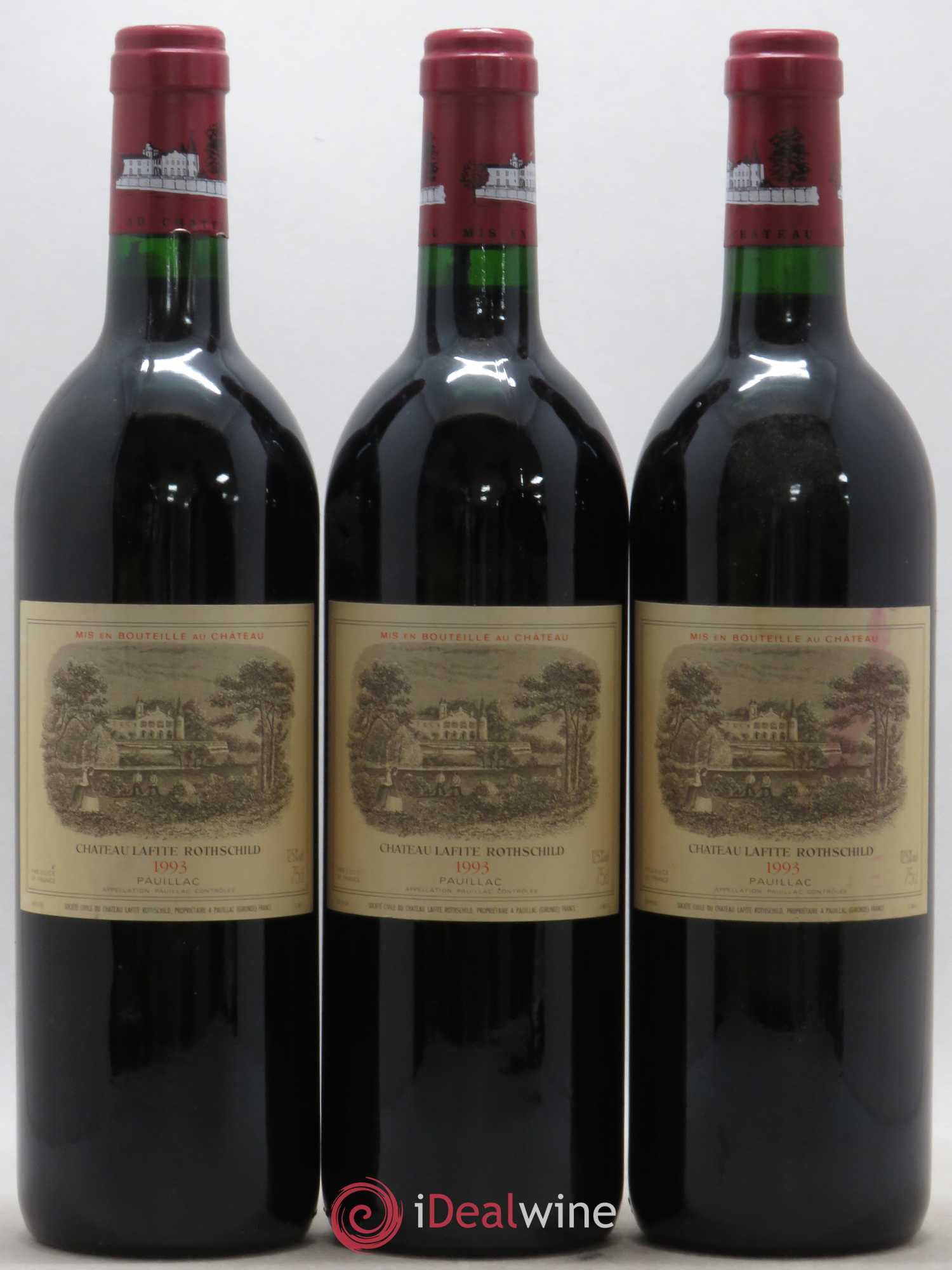Château Lafite Rothschild 1er Grand Cru Classé 1993 - Lot de 3 bouteilles - 0