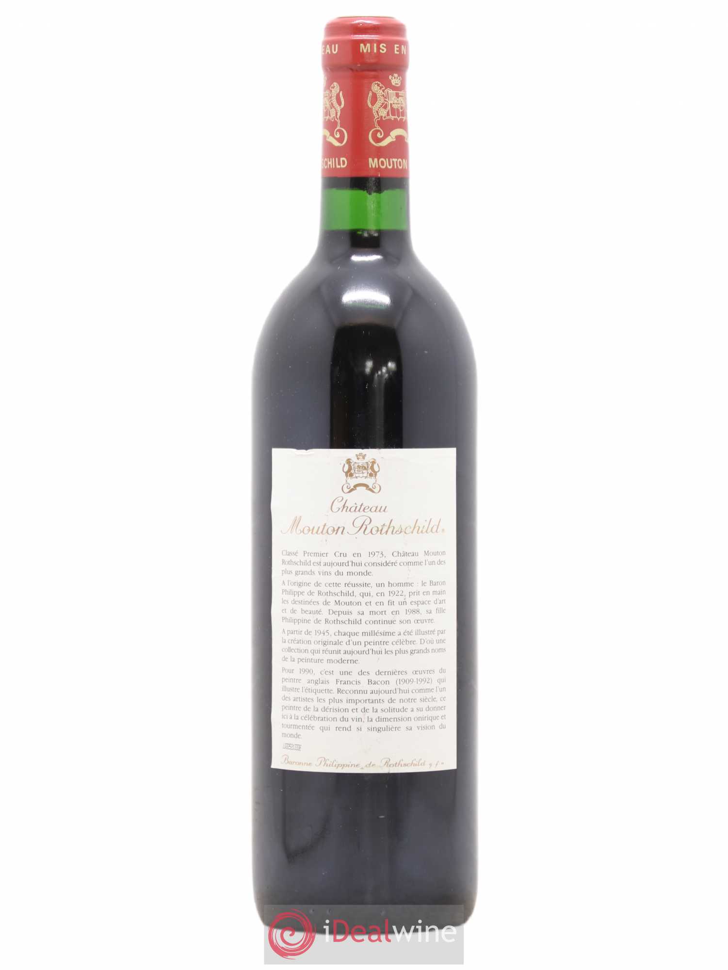 Château Mouton Rothschild 1er Grand Cru Classé 1990 - Lot de 1 bouteille - 1