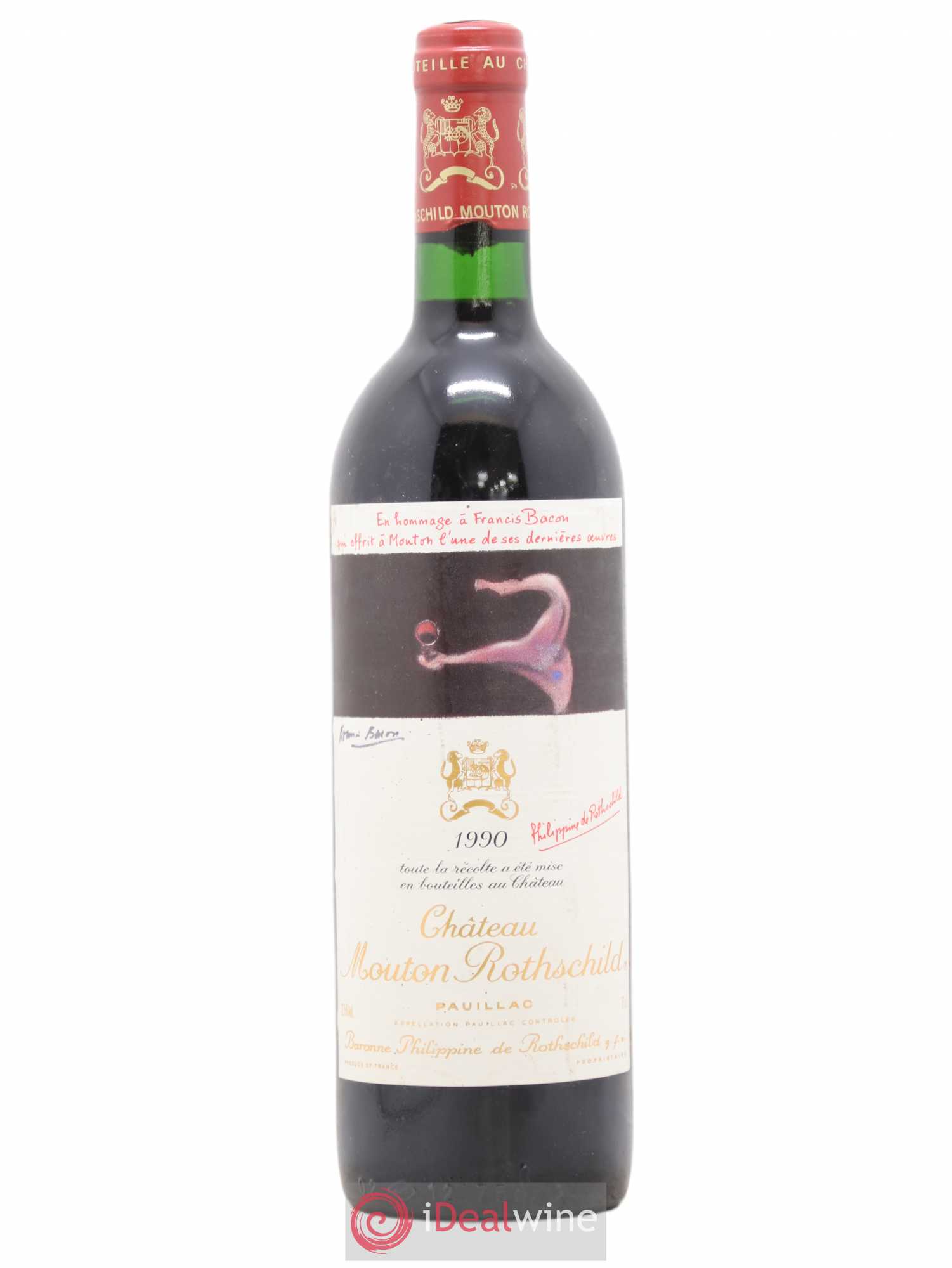 Château Mouton Rothschild 1er Grand Cru Classé 1990 - Lot de 1 bouteille - 0