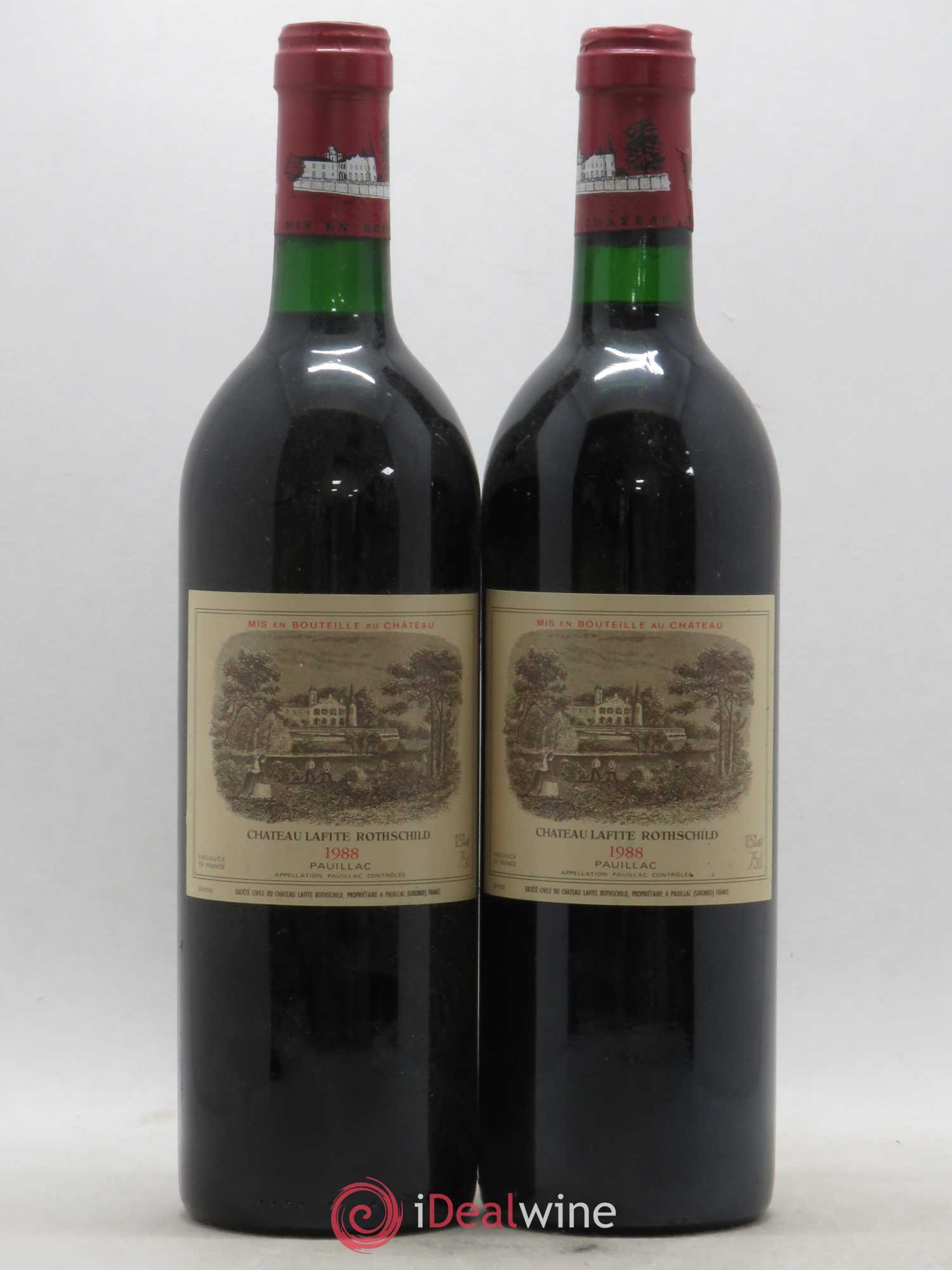 Château Lafite Rothschild 1er Grand Cru Classé 1988 - Lot de 2 bouteilles - 0