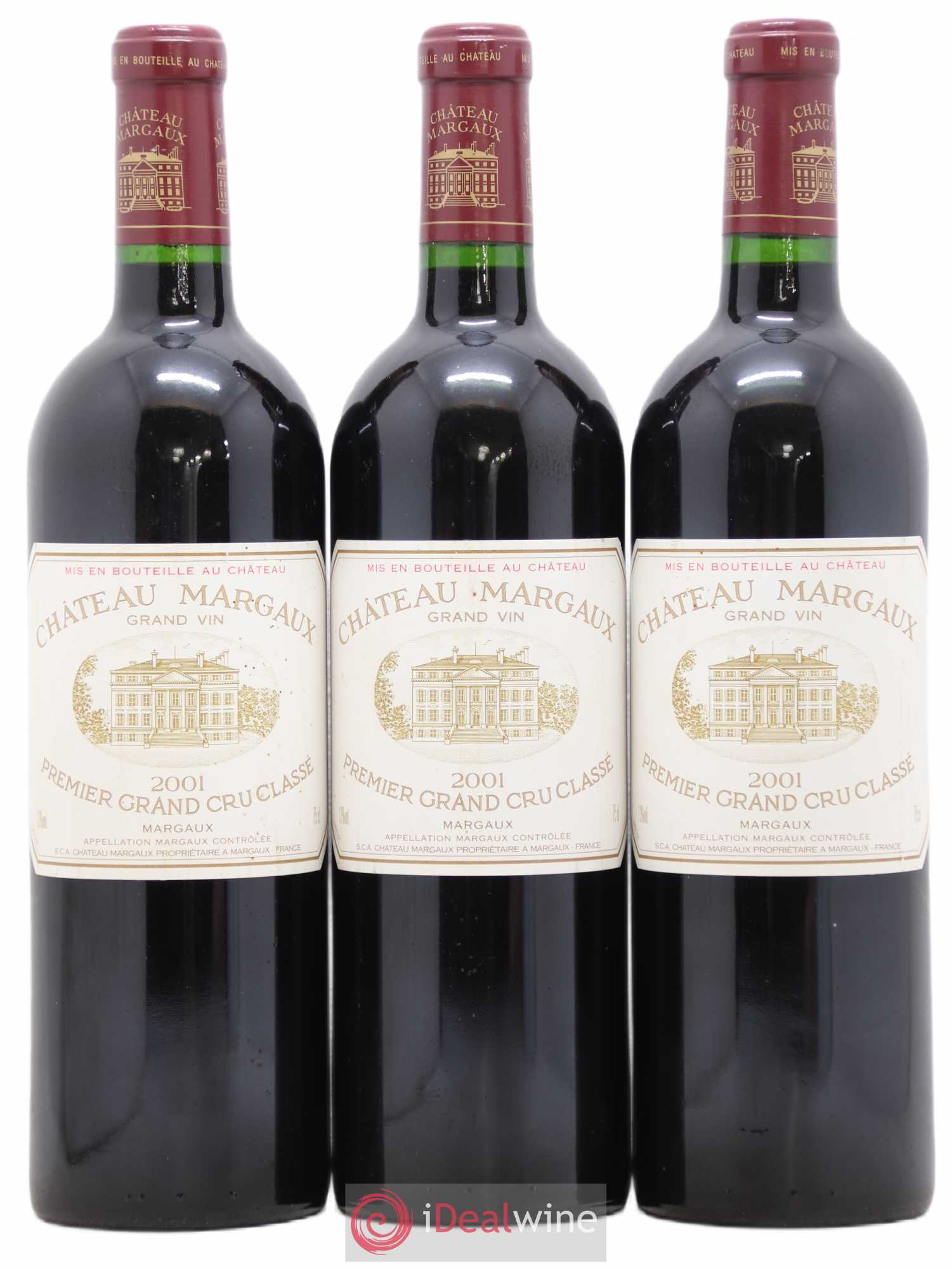 Château Margaux 1er Grand Cru Classé 2001 - Lot de 3 bouteilles - 0