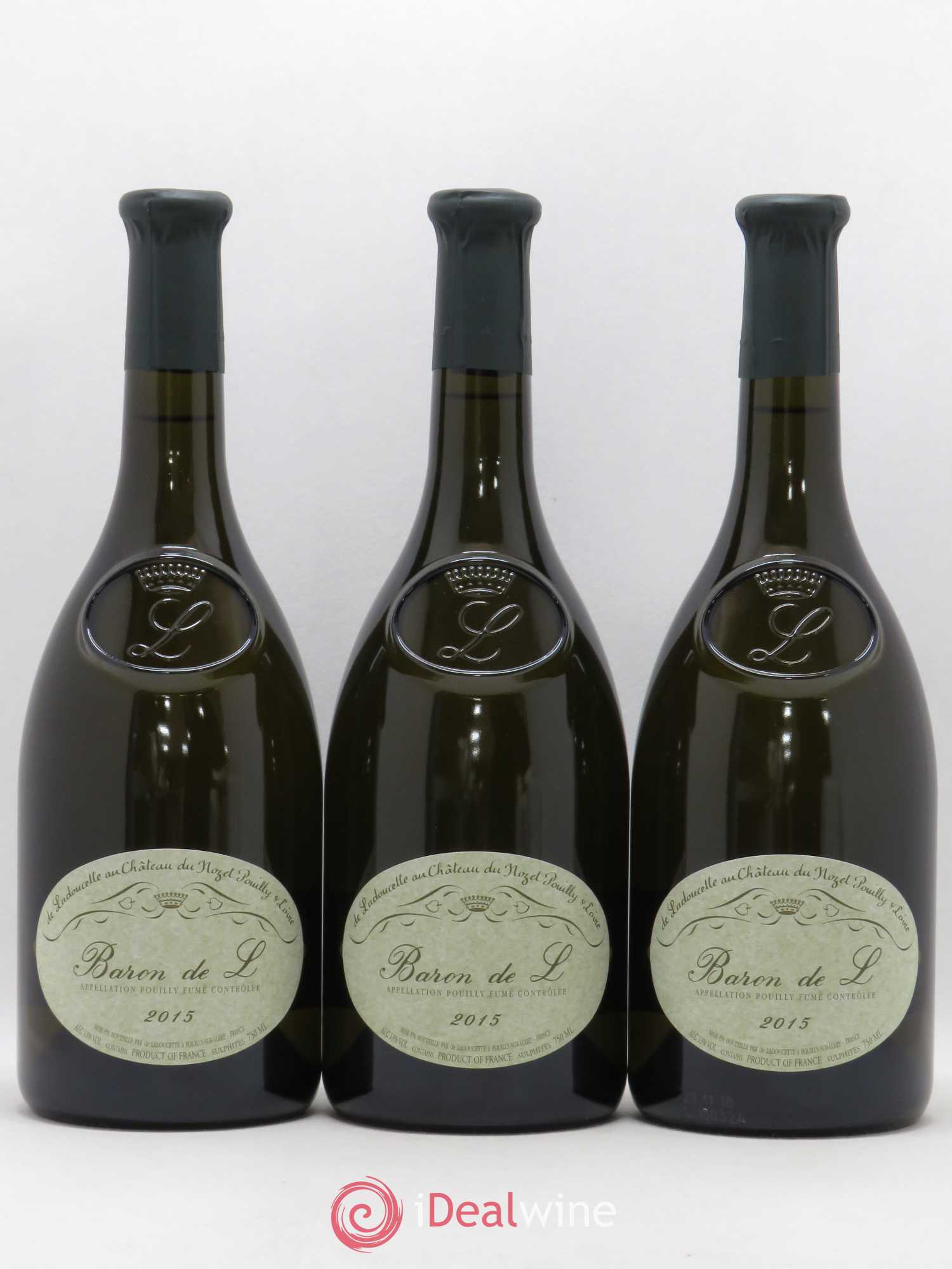 Pouilly-Fumé Baron de L Patrick de Ladoucette 2015 - Lot de 3 bouteilles - 0