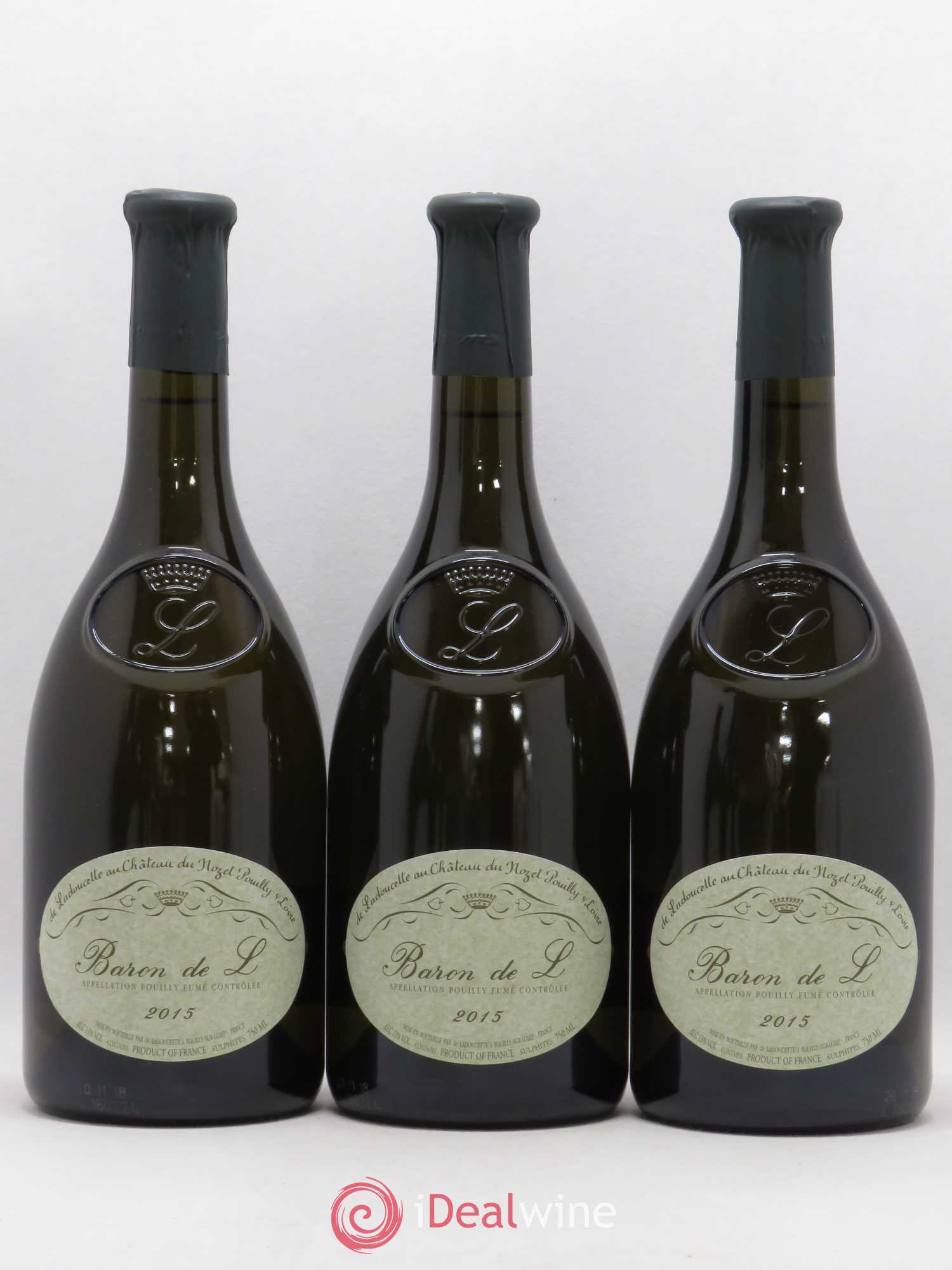 Pouilly-Fumé Baron de L Patrick de Ladoucette 2015 - Lot de 3 bouteilles - 0