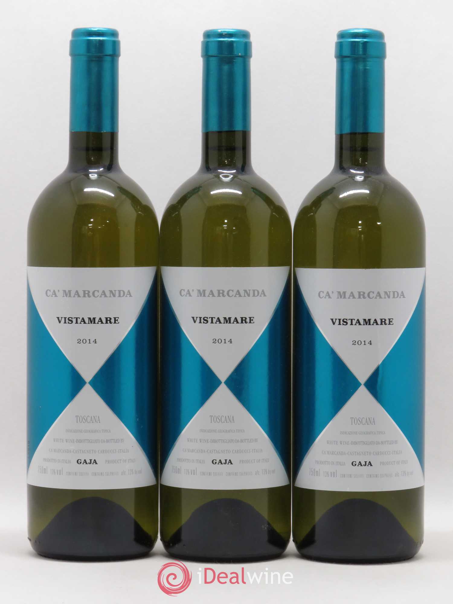 Italie IGT Toscana Ca' Marcanda Gaja Vistamare 2014 - Posten von 3 Flaschen - 0