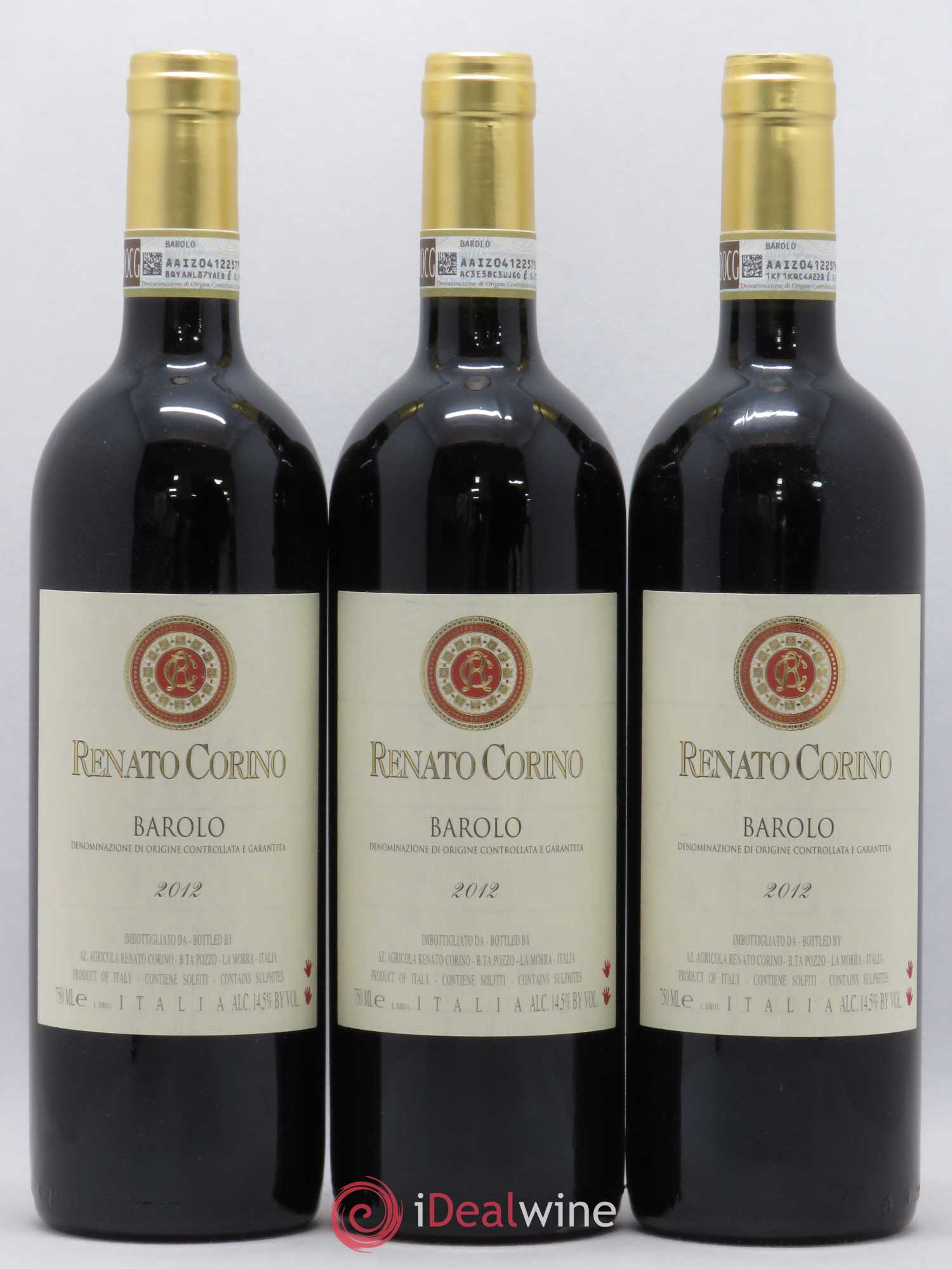 Barolo Renato Corino 2012 - Posten von 3 Flaschen - 0