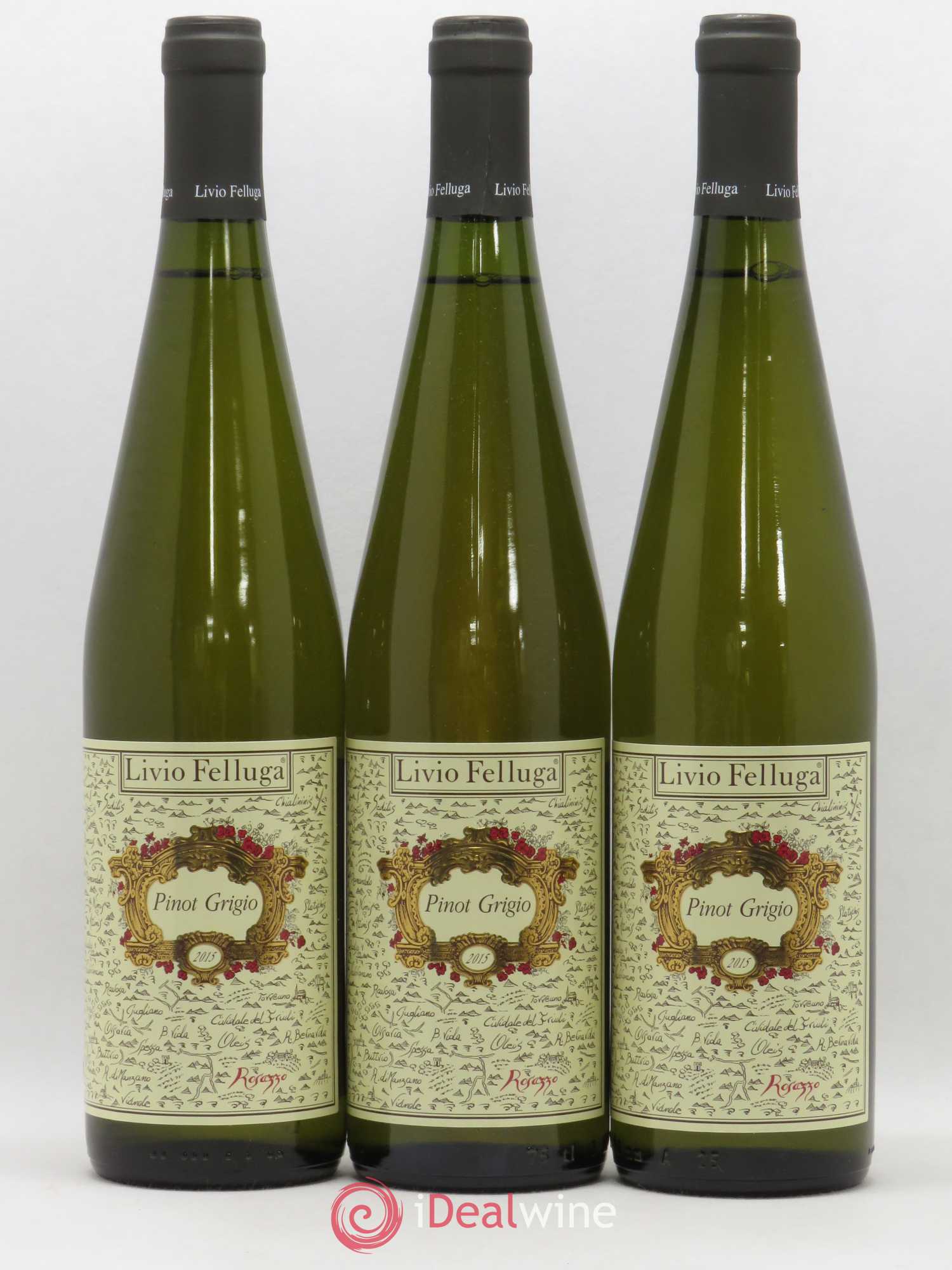 Italie DOC Friuli Colli Orientali Livio Felluga Pinot Grigio 2015 - Posten von 3 Flaschen - 0