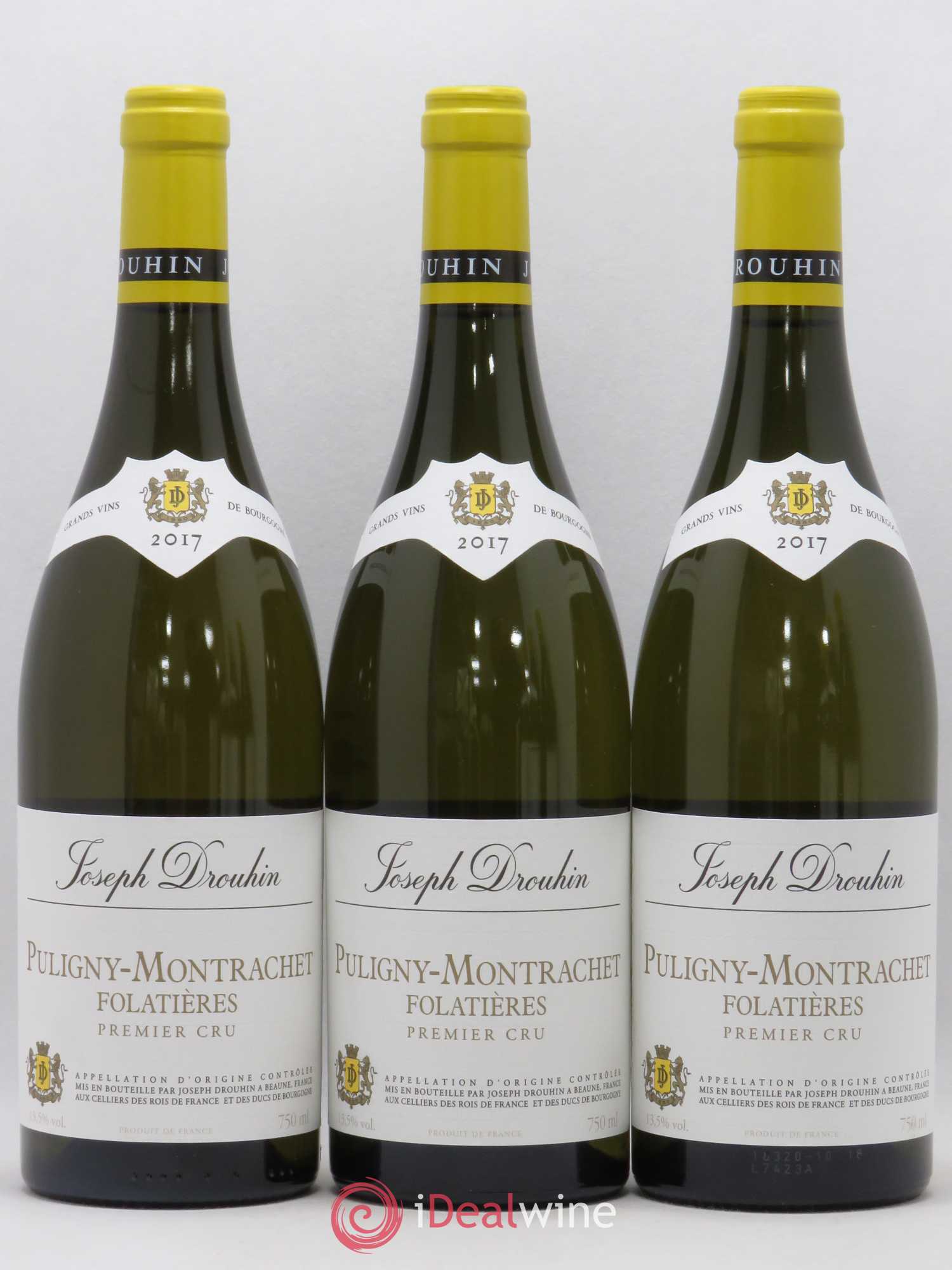 Puligny-Montrachet 1er Cru Folatières Joseph Drouhin 2017 - Lot de 3 bouteilles - 0
