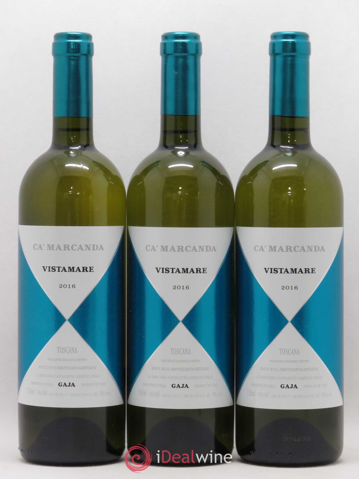 Italie IGP Toscane Ca'Marcanda Gaja Vistamare 2016 - Posten von 3 Flaschen - 0