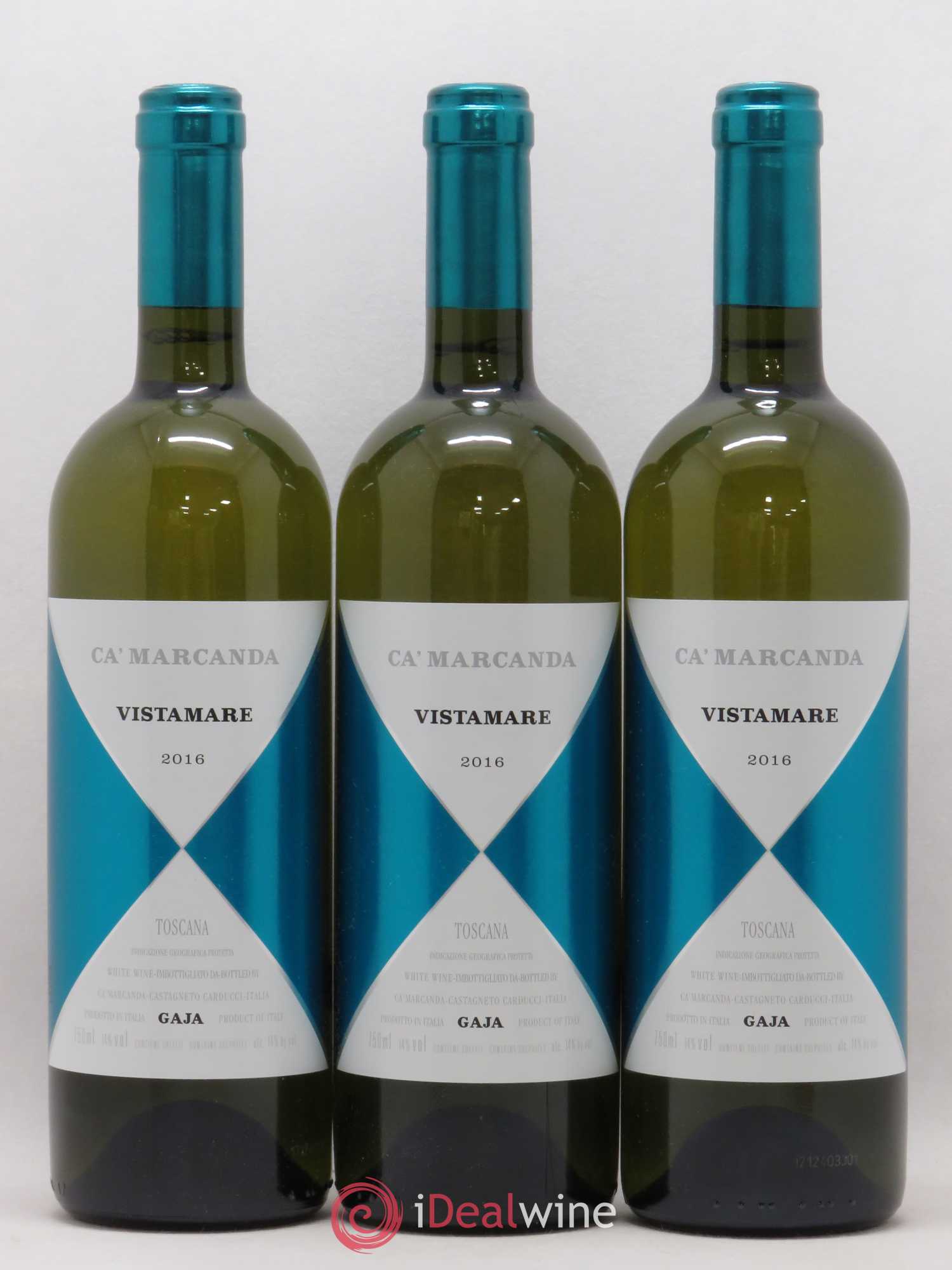 Italie IGP Toscane Ca'Marcanda Gaja Vistamare 2016 - Posten von 3 Flaschen - 0