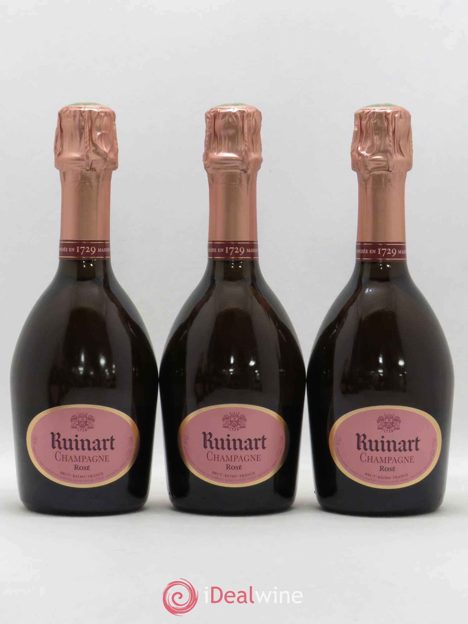 Brut Rosé Ruinart - Lot de 3 demi bouteilles - 0