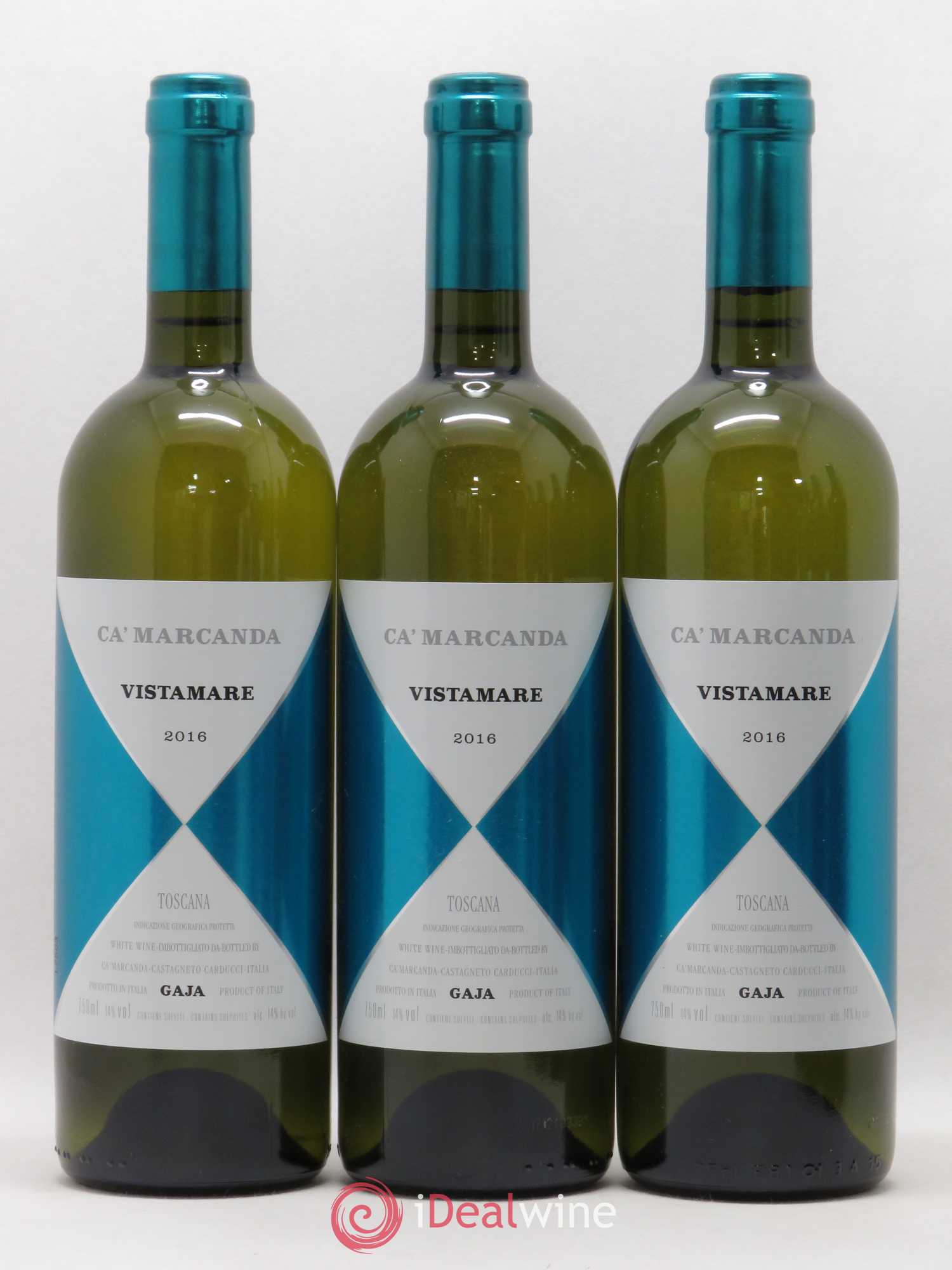 Italie IGP Toscane Ca'Marcanda Gaja Vistamare 2016 - Lotto di 6 bottiglie - 1