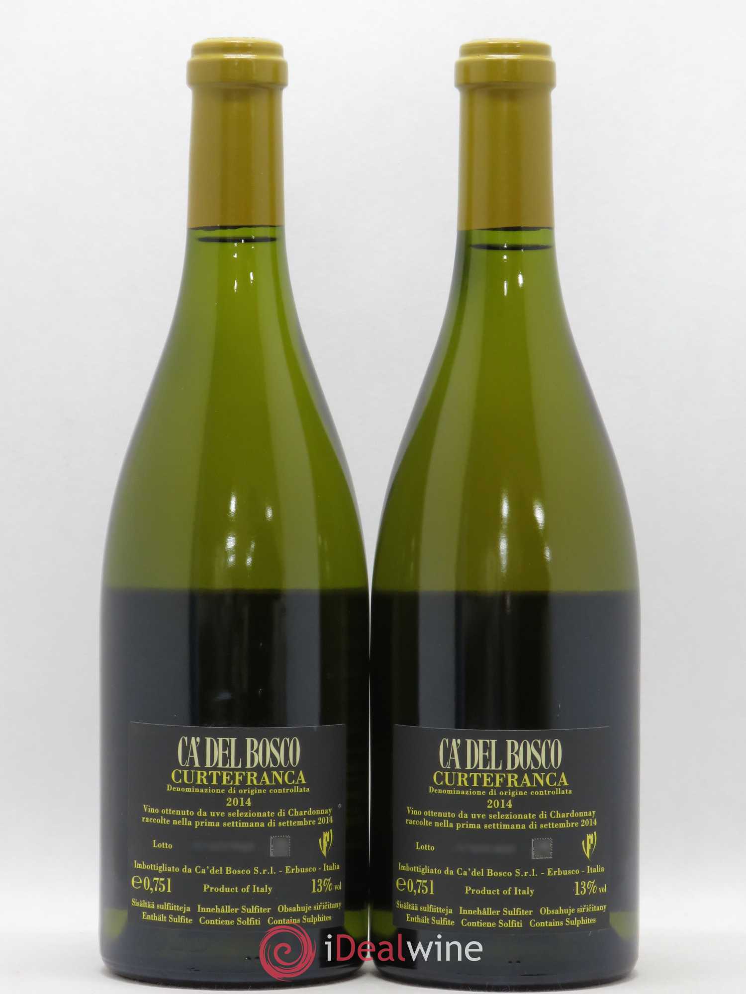 Italie DOC Curtefranca Ca' del Bosco Chardonnay 2014 - Posten von 2 Flaschen - 1