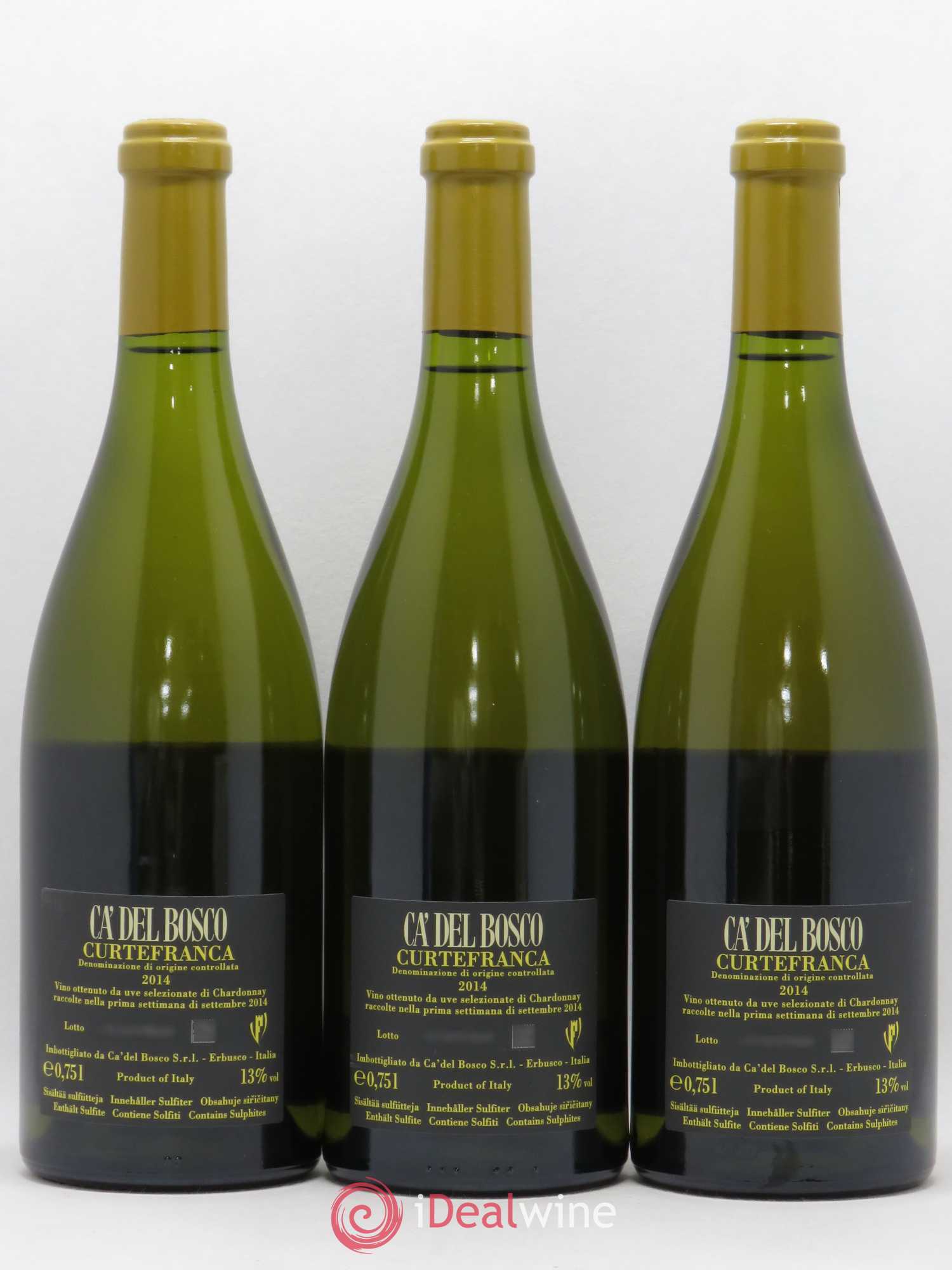Italie DOC Curtefranca Ca' del Bosco Chardonnay 2014 - Posten von 3 Flaschen - 1