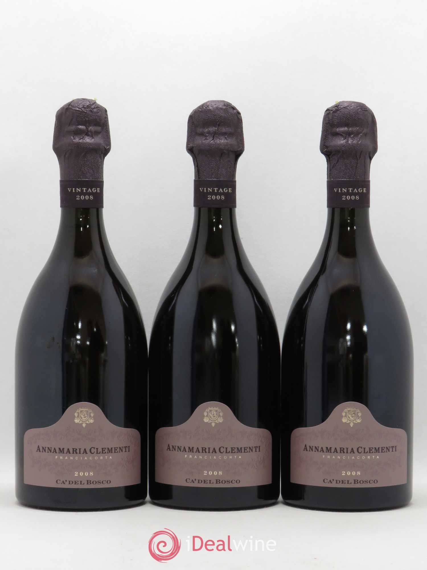 Divers Italie Ca' del Bosco Annamaria Clementi Franciacorta Riserva 2008 - Posten von 3 Flaschen - 0