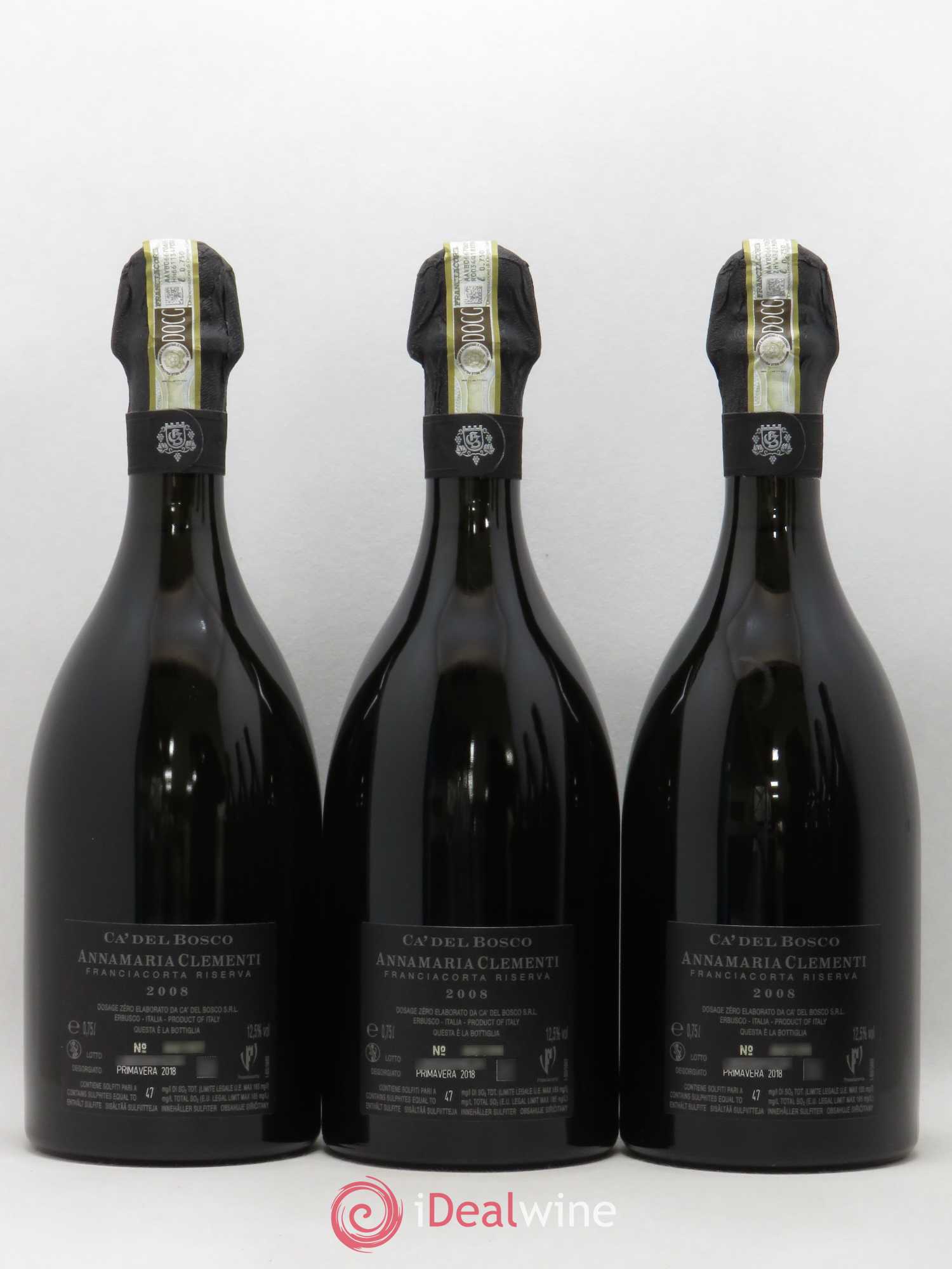Italie Ca' del Bosco Annamaria Clementi Franciacorta Riserva (sans prix de réserve) 2008 - Posten von 6 Flaschen - 2