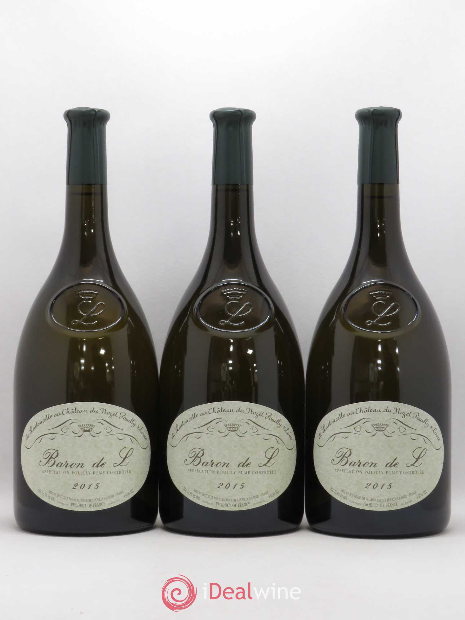 Pouilly-Fumé Baron de L Patrick de Ladoucette 2015 - Lot de 3 magnums - 0