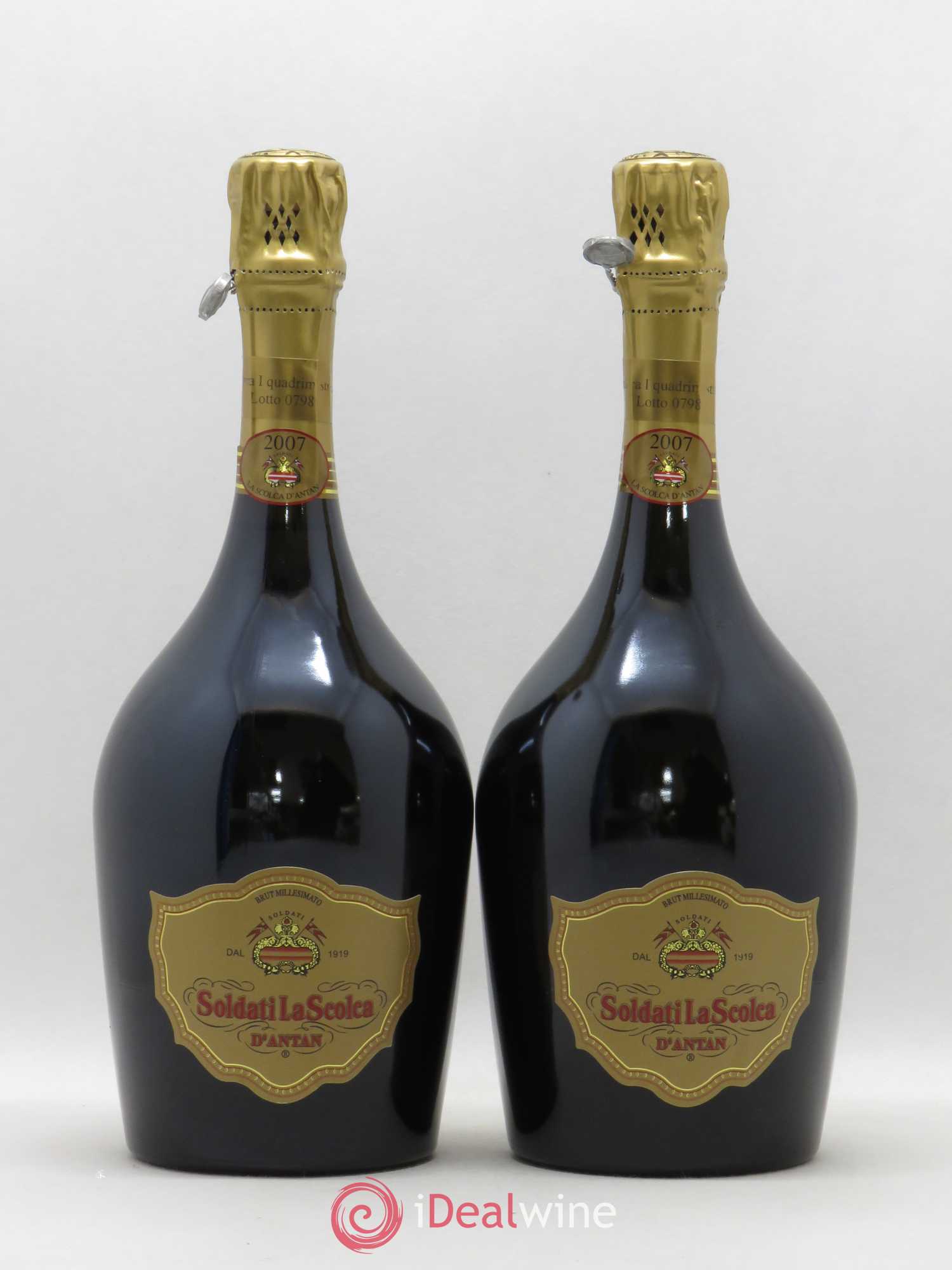 Italie Soldati La Scolca d'antan Brut Blanc de blancs 2007 - Posten von 2 Flaschen - 0