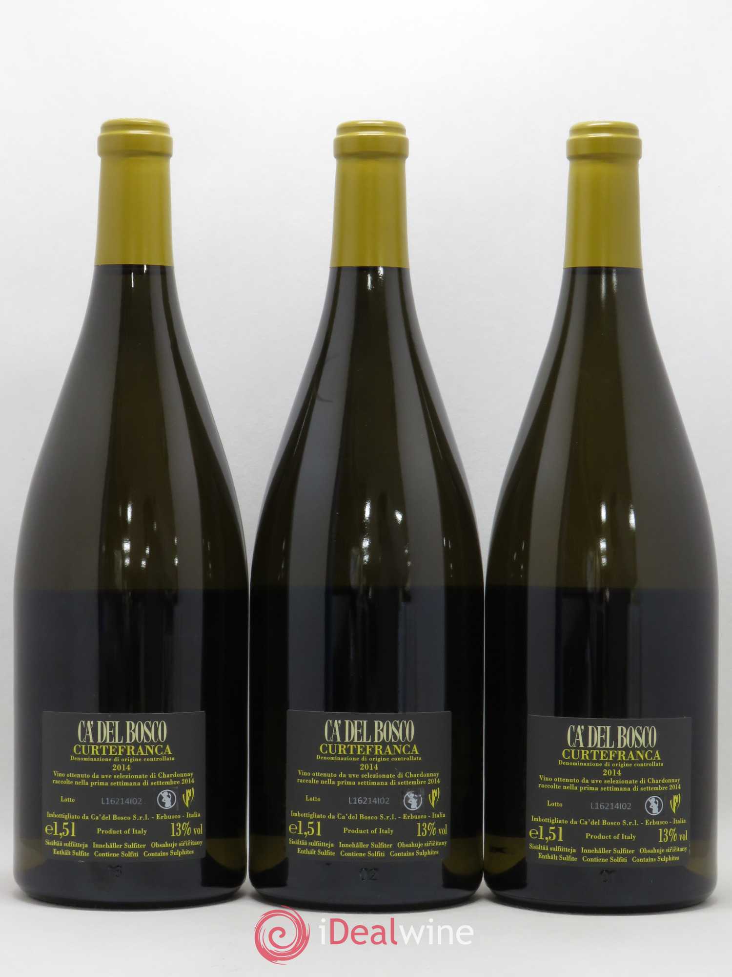 Italie DOC Curtafranca Ca' del Bosco Chardonnay 2014 - Posten von 3 Magnum - 1