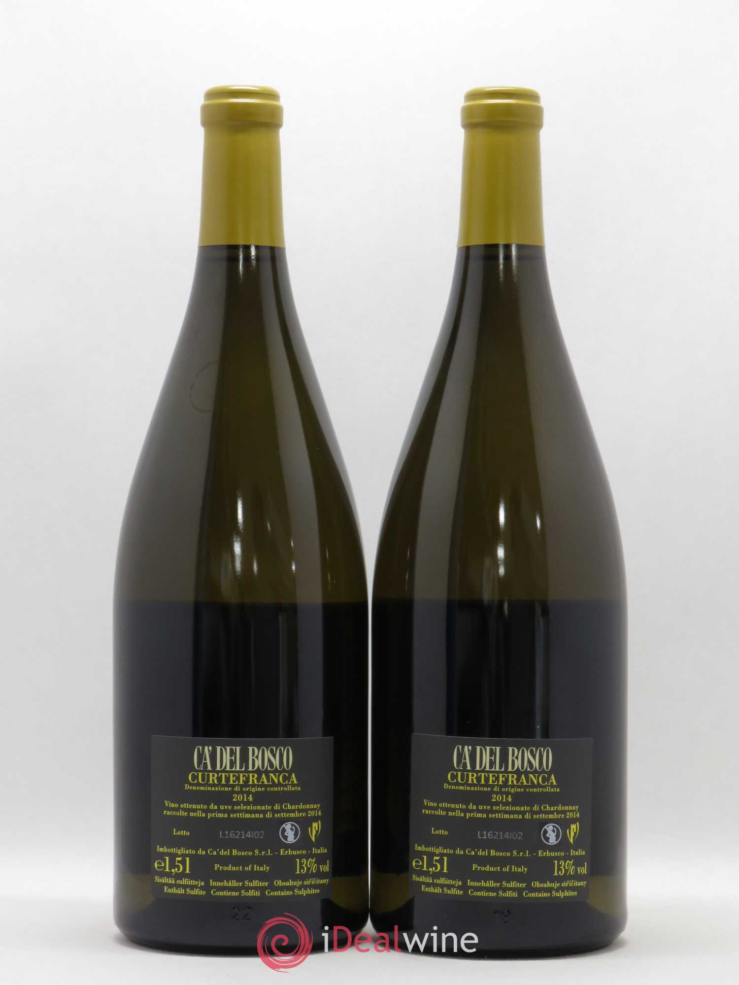 Italie DOC Curtafranca Ca' del Bosco Chardonnay (sans prix de réserve) 2014 - Posten von 2 Magnum - 1