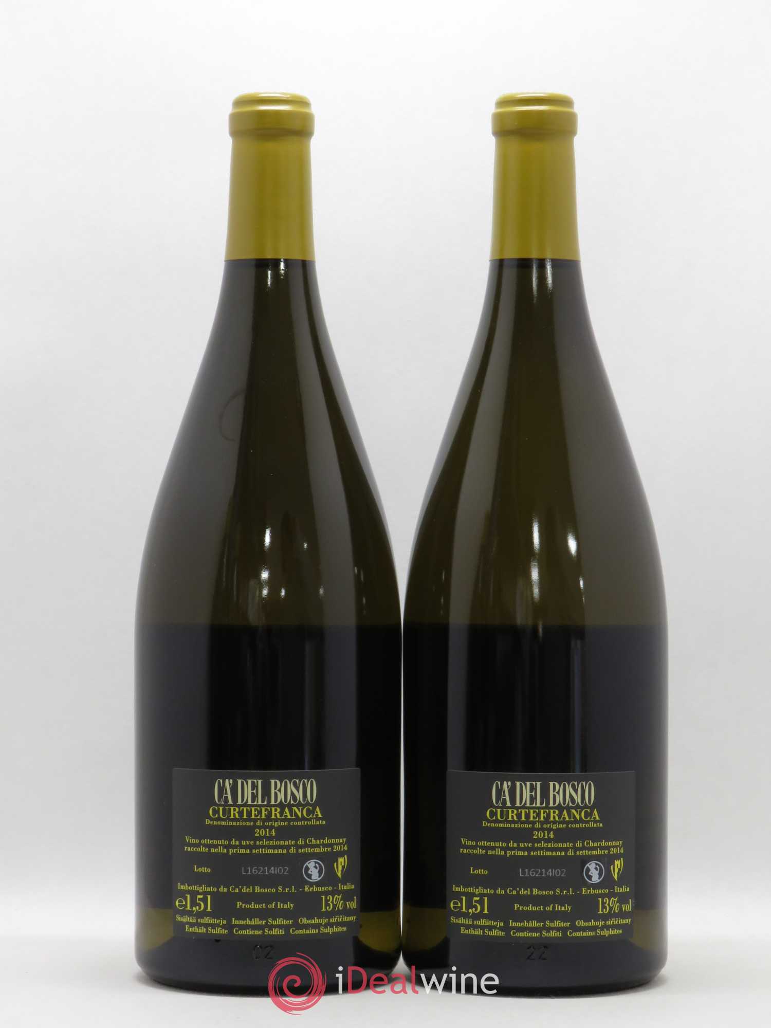 Italie DOC Curtafranca Ca' del Bosco Chardonnay 2014 - Posten von 2 Magnum - 1