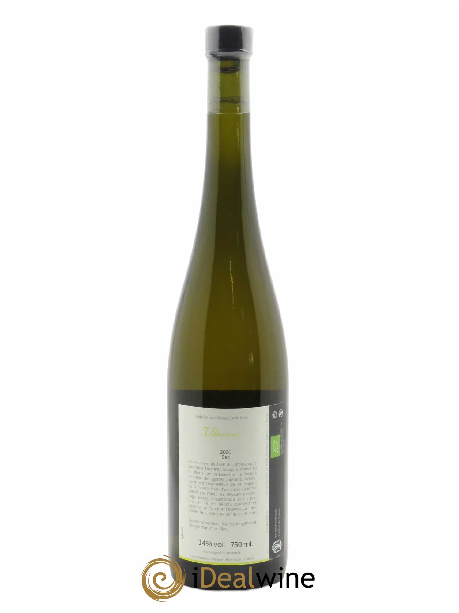 Alsace Vibrations Vignoble du Rêveur 2020 - Lot de 1 bouteille - 1