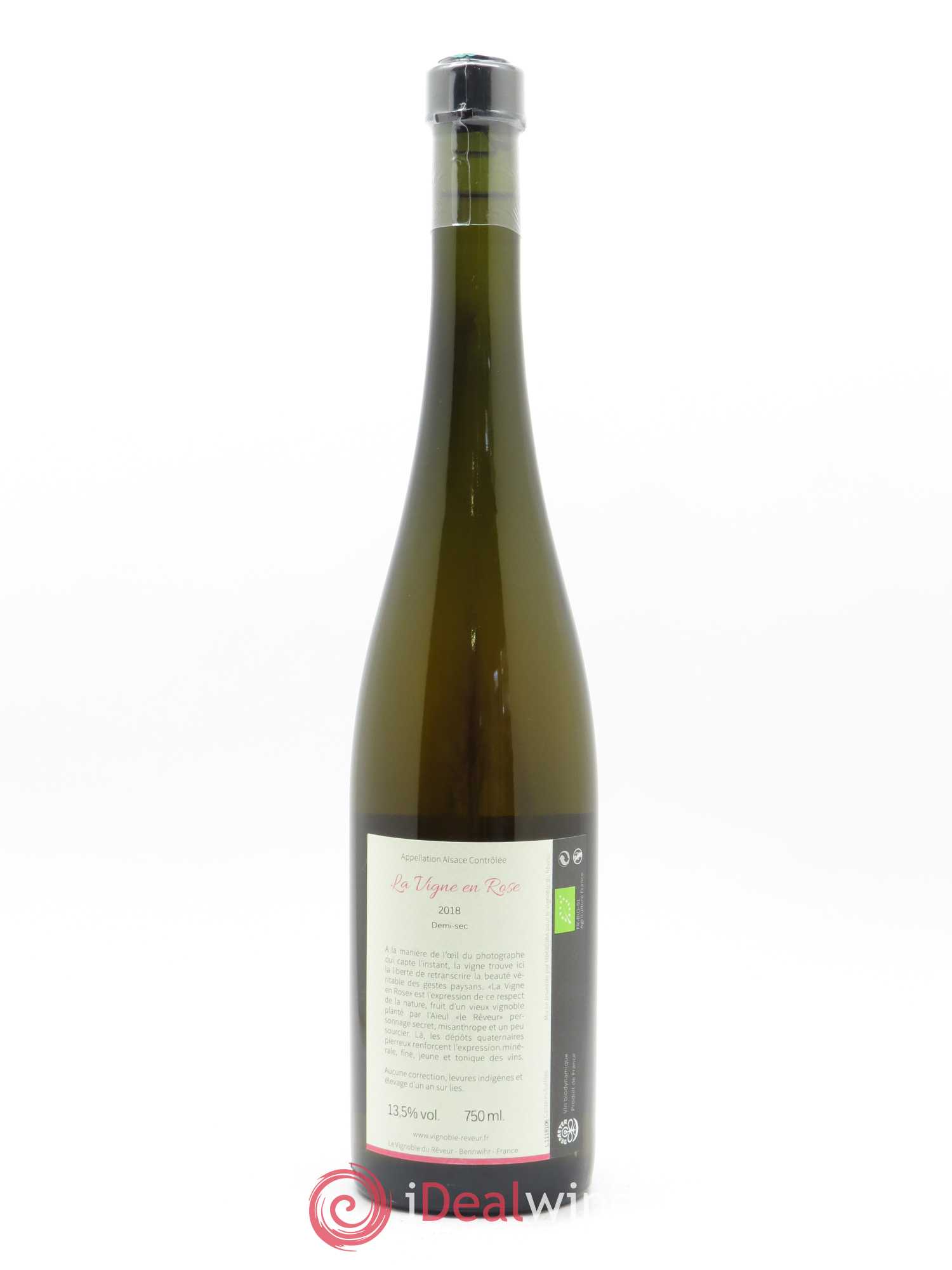 Alsace La Vigne en Rose Vignoble du Rêveur 2018 - Lot de 1 bouteille - 1