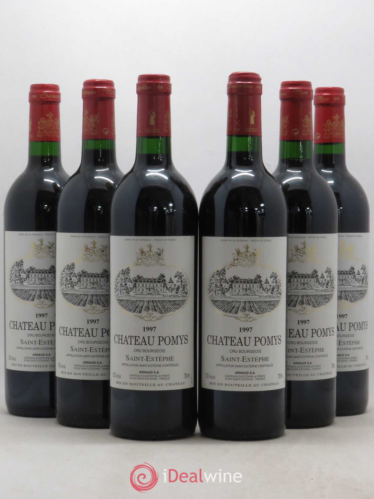 Château Pomys Cru Bourgeois 1997 - Lot de 6 bouteilles - 0