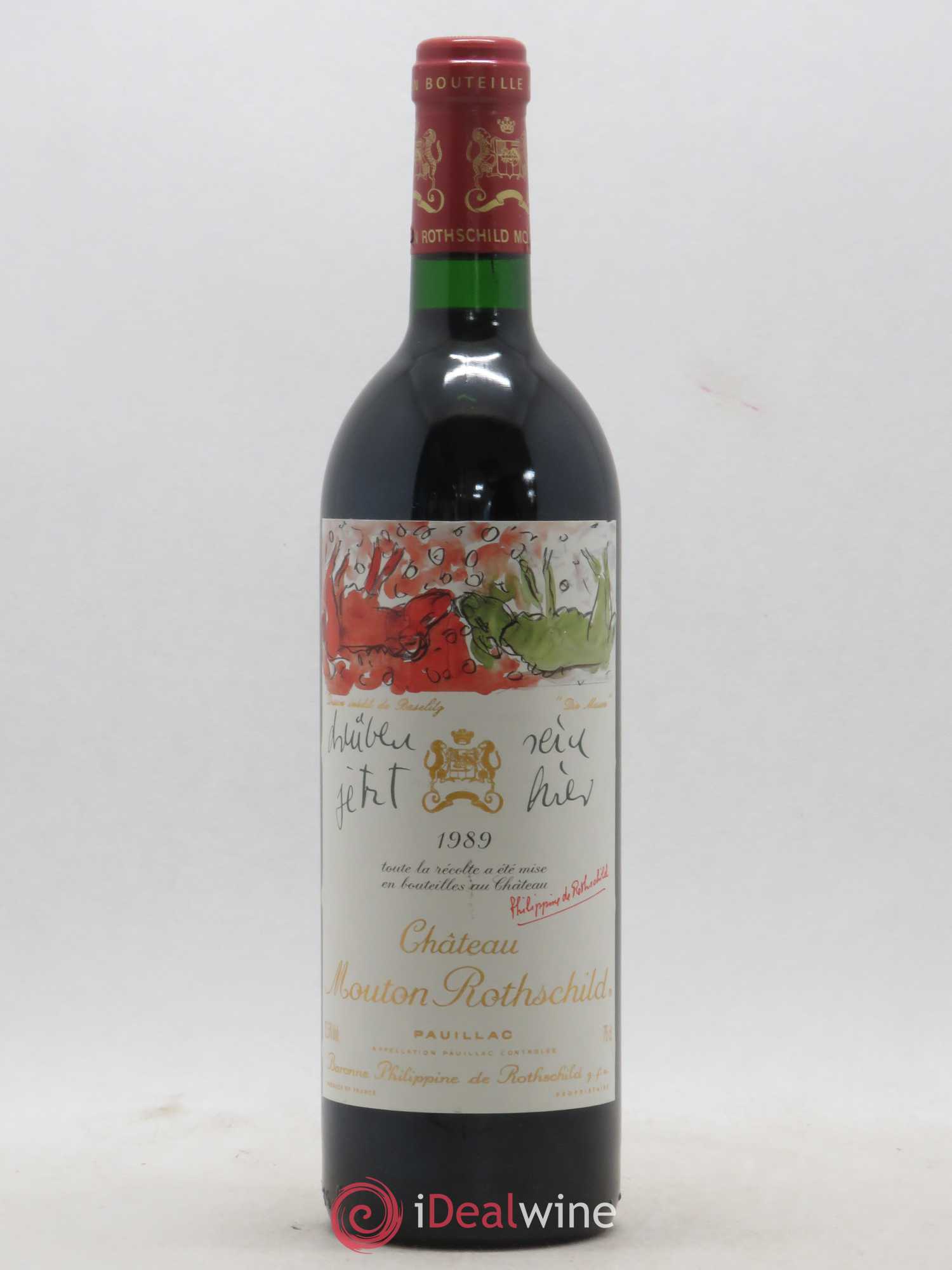 Château Mouton Rothschild 1er Grand Cru Classé 1989 - Lot de 1 bouteille - 0