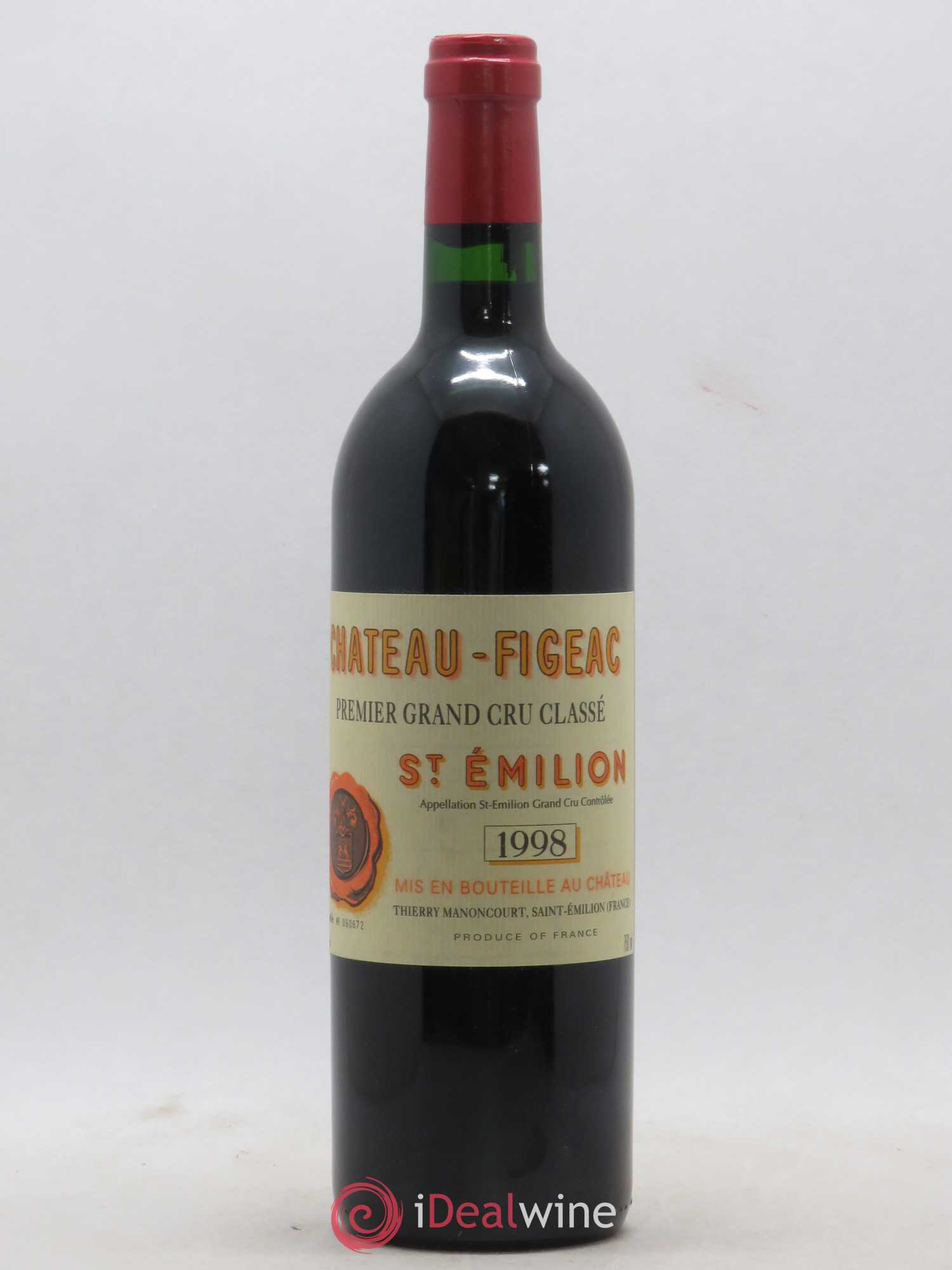 Château Figeac 1er Grand Cru Classé A 1998 - Lot de 1 bouteille - 0