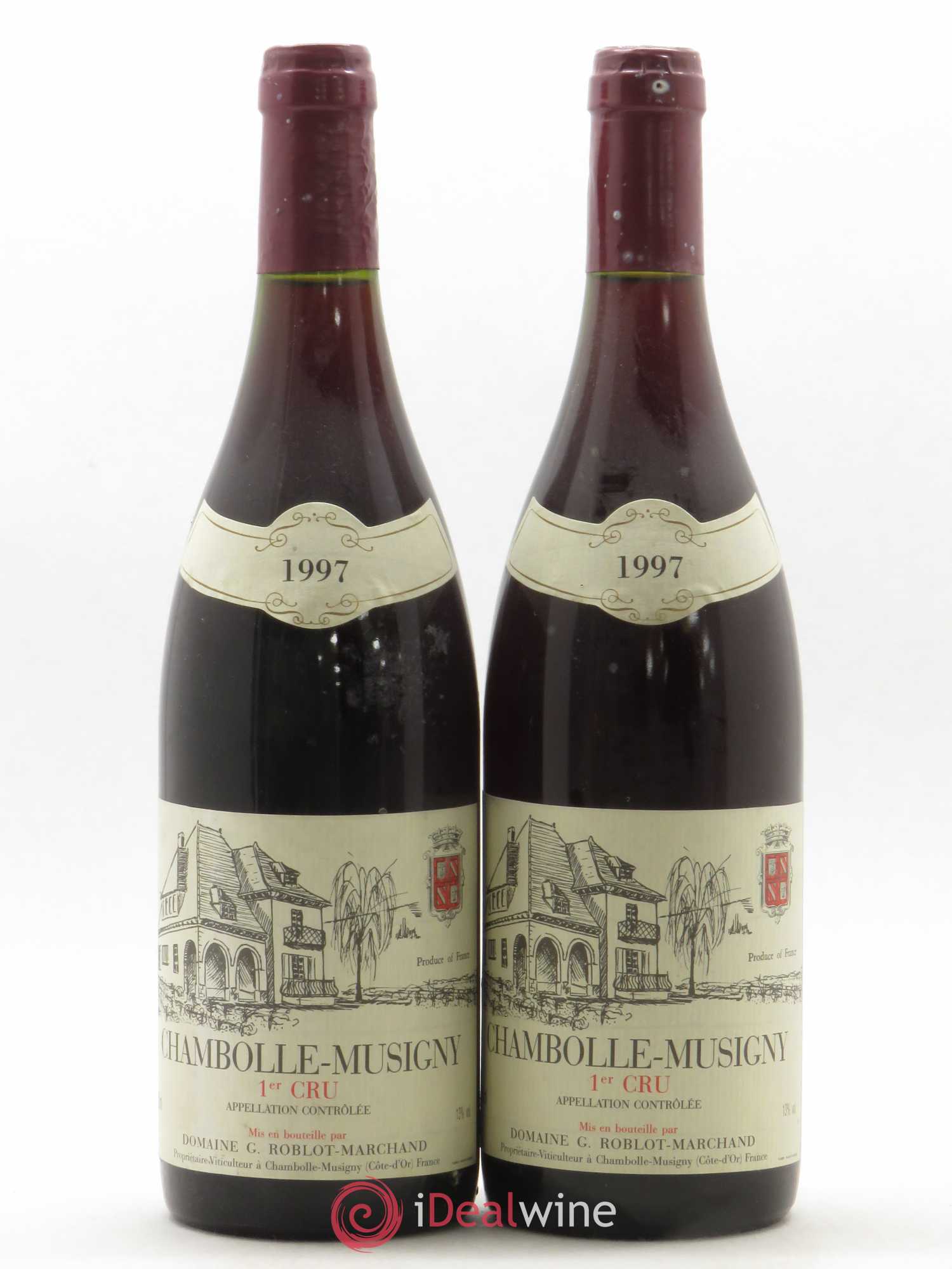 Chambolle-Musigny 1er Cru Roblot Marchand 1997 - Lot de 2 bouteilles - 0