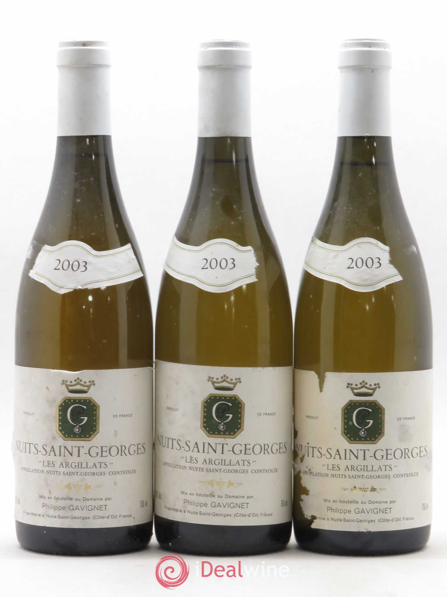 Nuits-Saint-Georges Les Argillats Philippe Gavignet 2003 - Posten von 3 Flaschen - 0