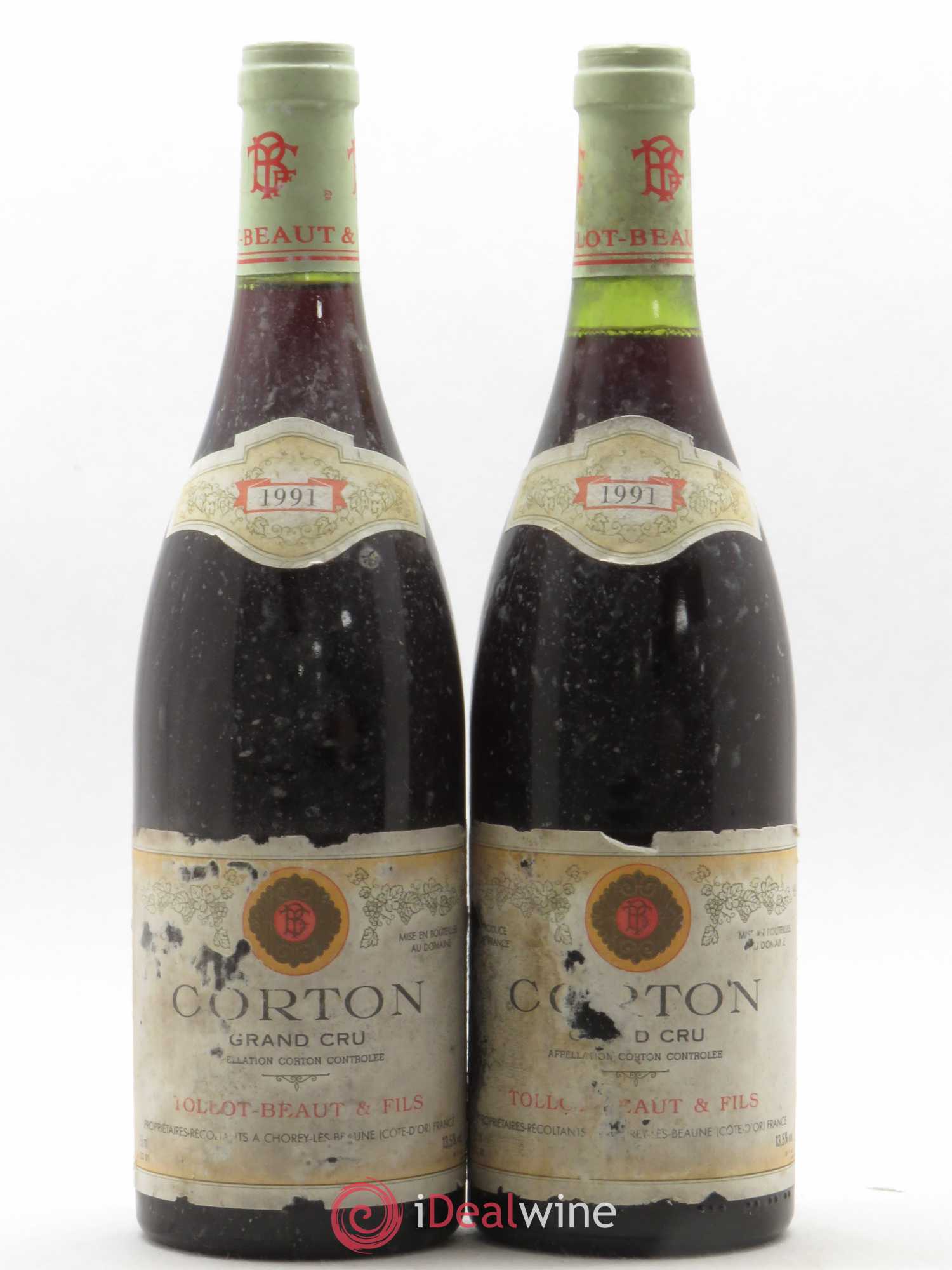 Corton Grand Cru Tollot Beaut (Domaine) 1991 - Lot de 2 bouteilles - 0