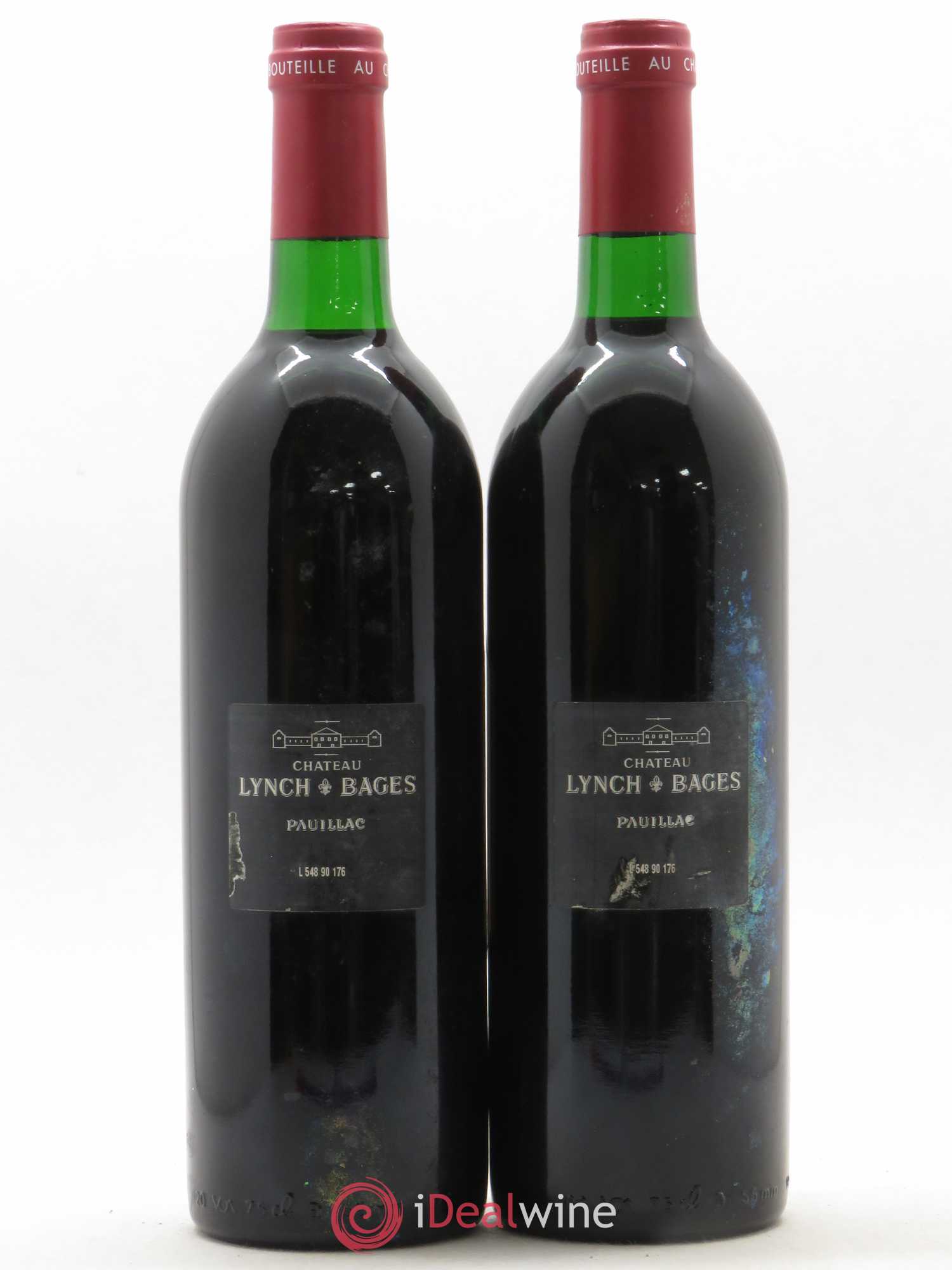 Château Lynch Bages 5ème Grand Cru Classé 1990 - Lot de 2 bouteilles - 1
