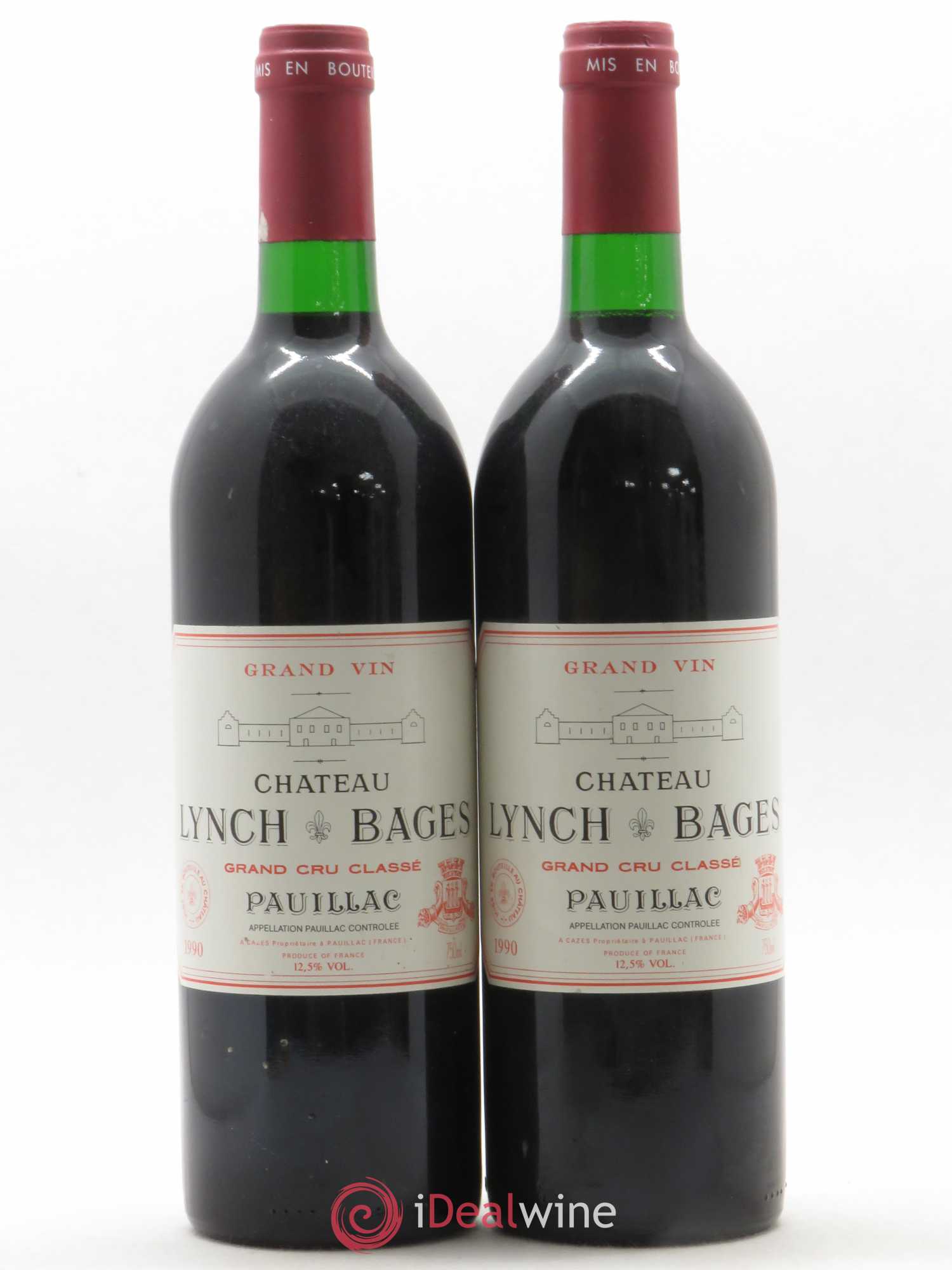 Château Lynch Bages 5ème Grand Cru Classé 1990 - Lot de 2 bouteilles - 0