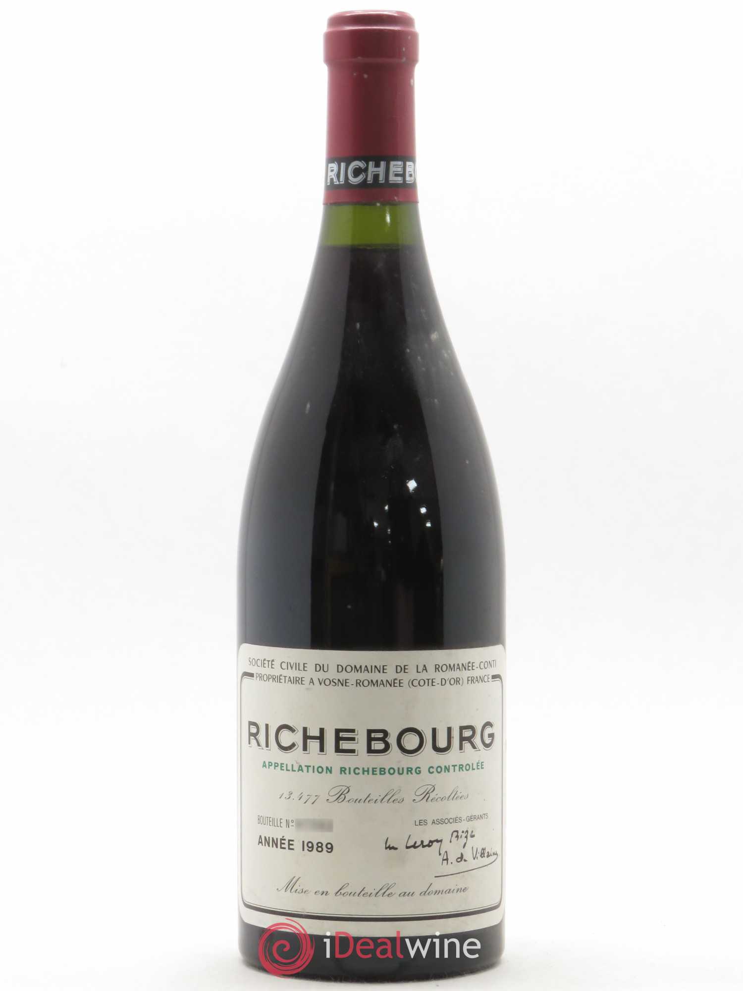 Richebourg Grand Cru Domaine de la Romanée-Conti 1989 - Lot de 1 bouteille - 0