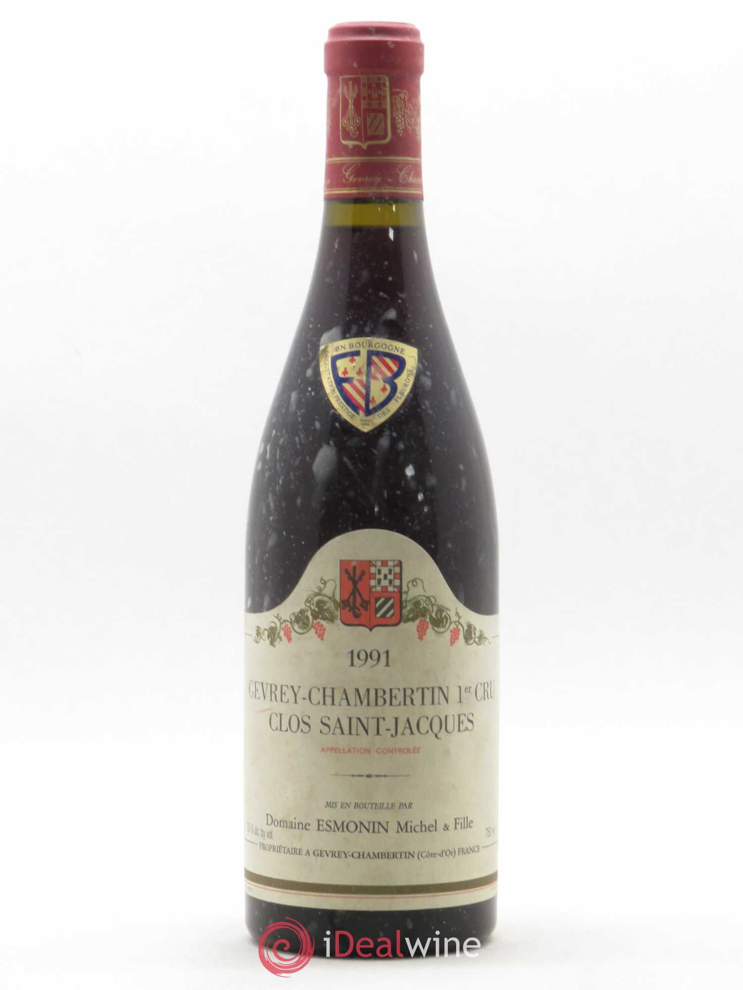 Gevrey-Chambertin 1er Cru Clos Saint Jacques Sylvie Esmonin 1991 - Lot de 1 bouteille - 0