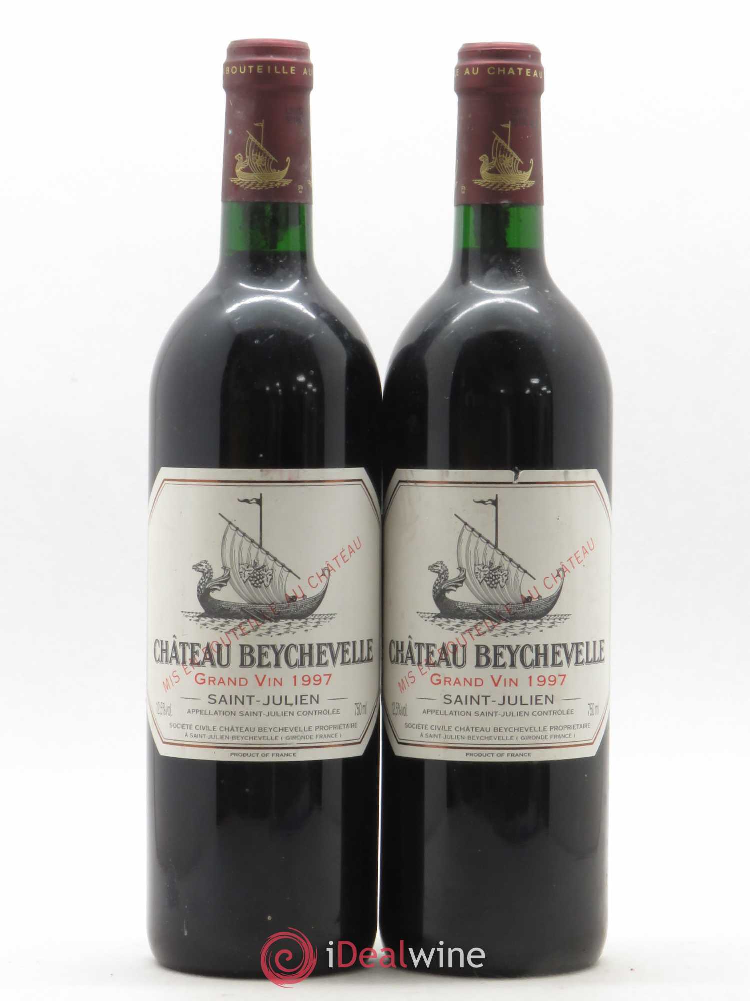 Château Beychevelle 4ème Grand Cru Classé 1997 - Lot de 2 bouteilles - 0