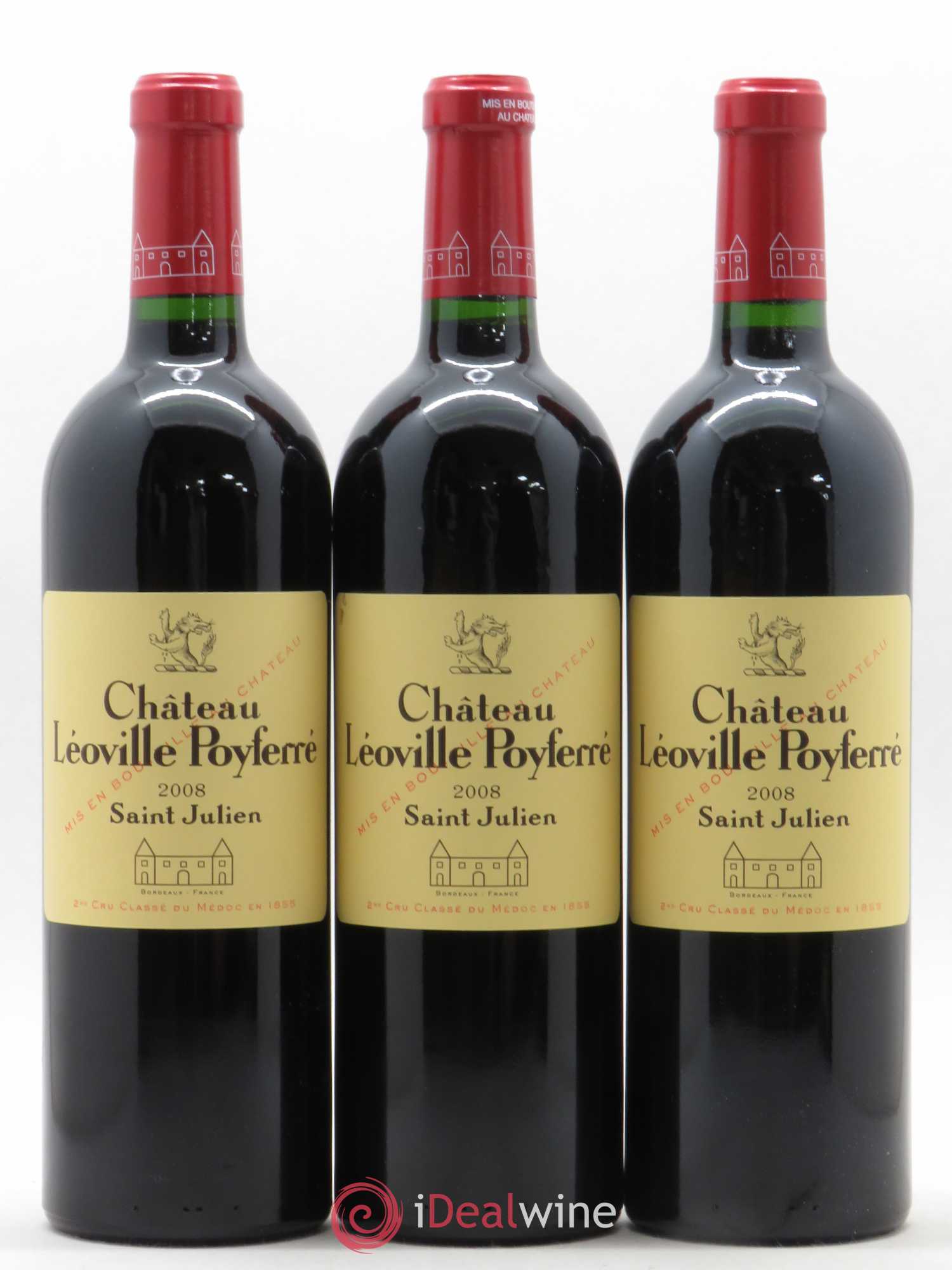 Château Léoville Poyferré 2ème Grand Cru Classé 2008 - Lot de 12 bouteilles - 1