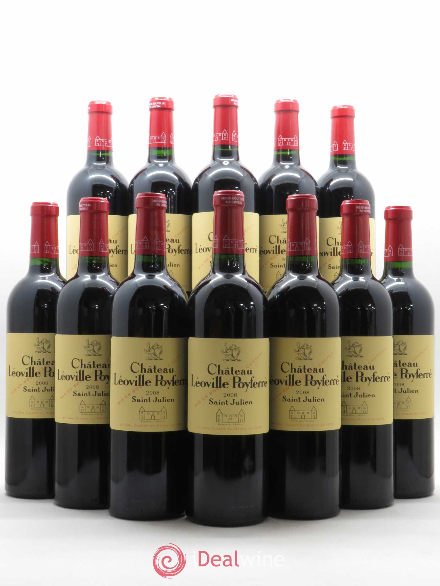 Château Léoville Poyferré 2ème Grand Cru Classé 2008 - Lot de 12 bouteilles - 0