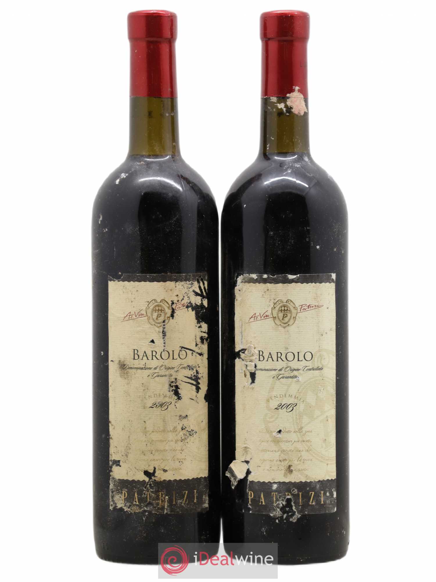 Barolo DOCG Patrizi 2003 - Lot de 2 bouteilles - 0